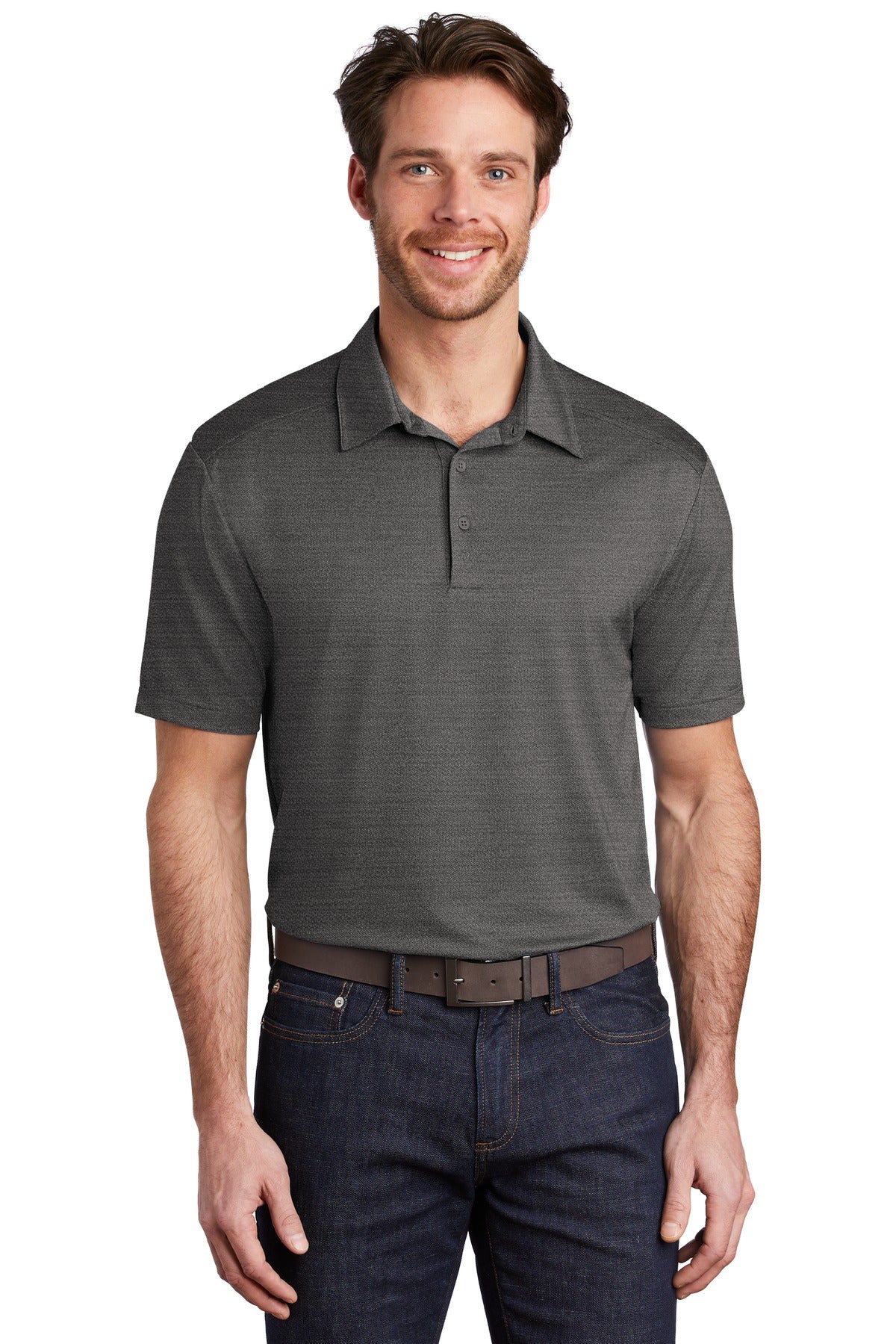Custom Embroidered - Port Authority © Stretch Heather Polo K583