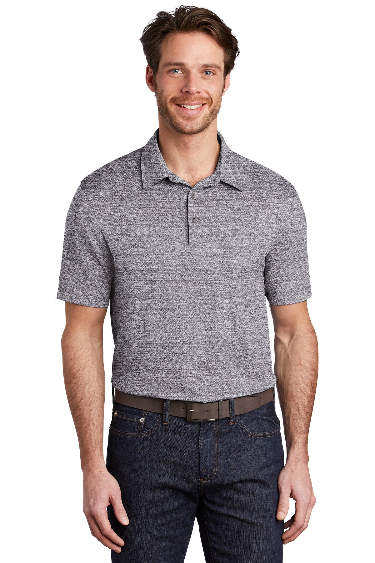 Custom Embroidered - Port Authority © Stretch Heather Polo K583