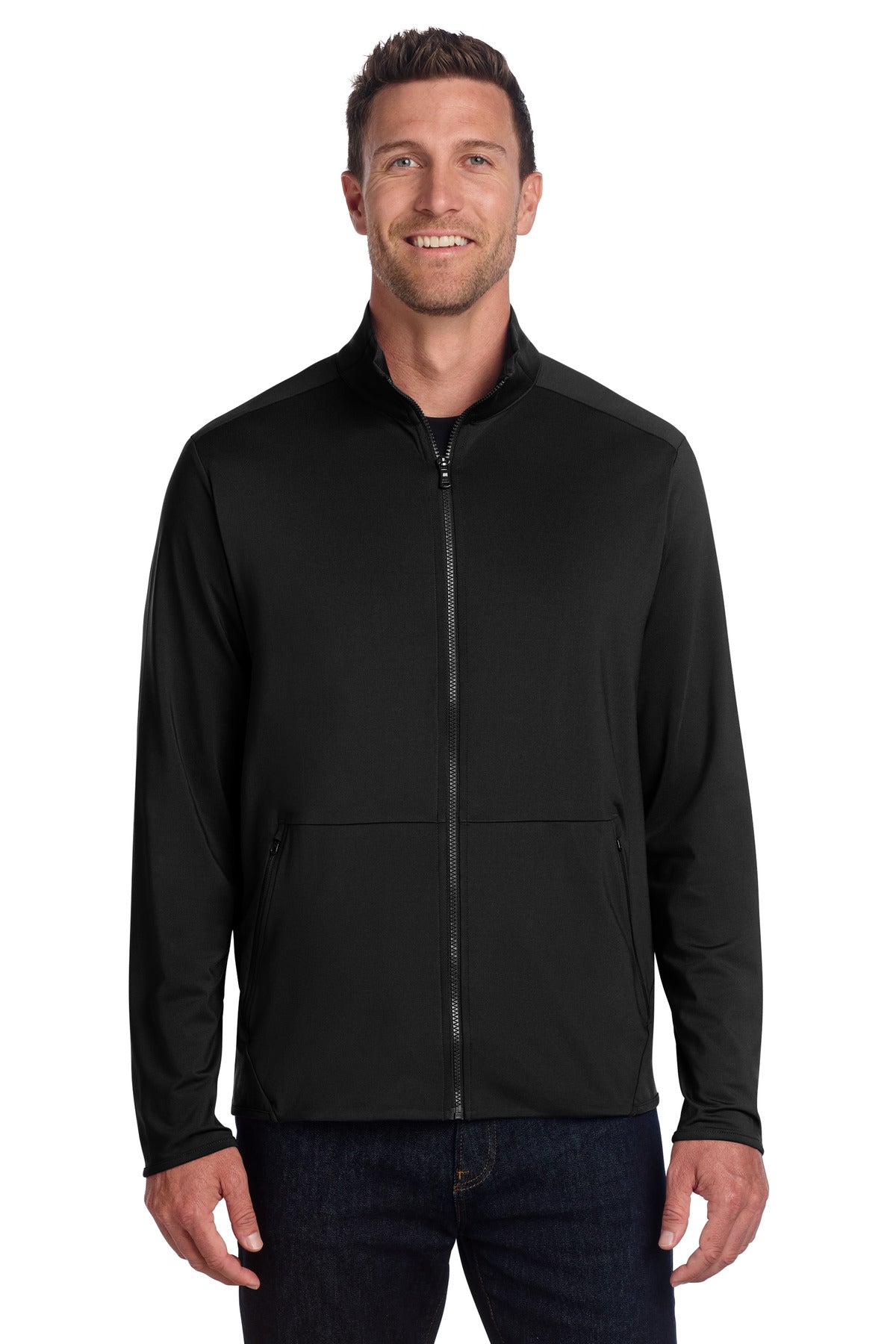 Custom Embroidery or DTF Print - Port Authority ® Accord Stretch Fleece Full-Zip K595