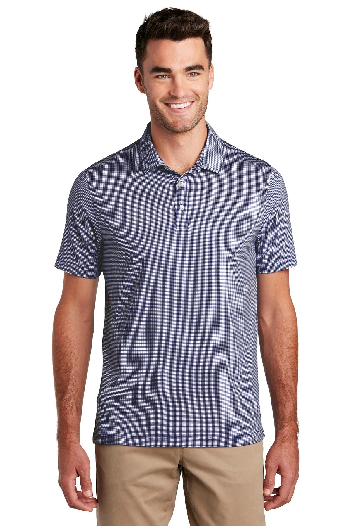 Custom Embroidered - Port Authority © Gingham Polo K646