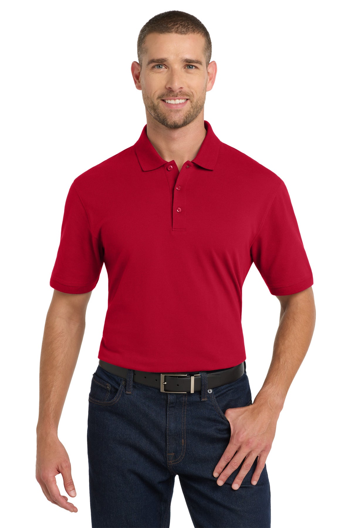 Custom Embroidery or DTF Print - Port Authority ® EZCotton ® Polo. K8000