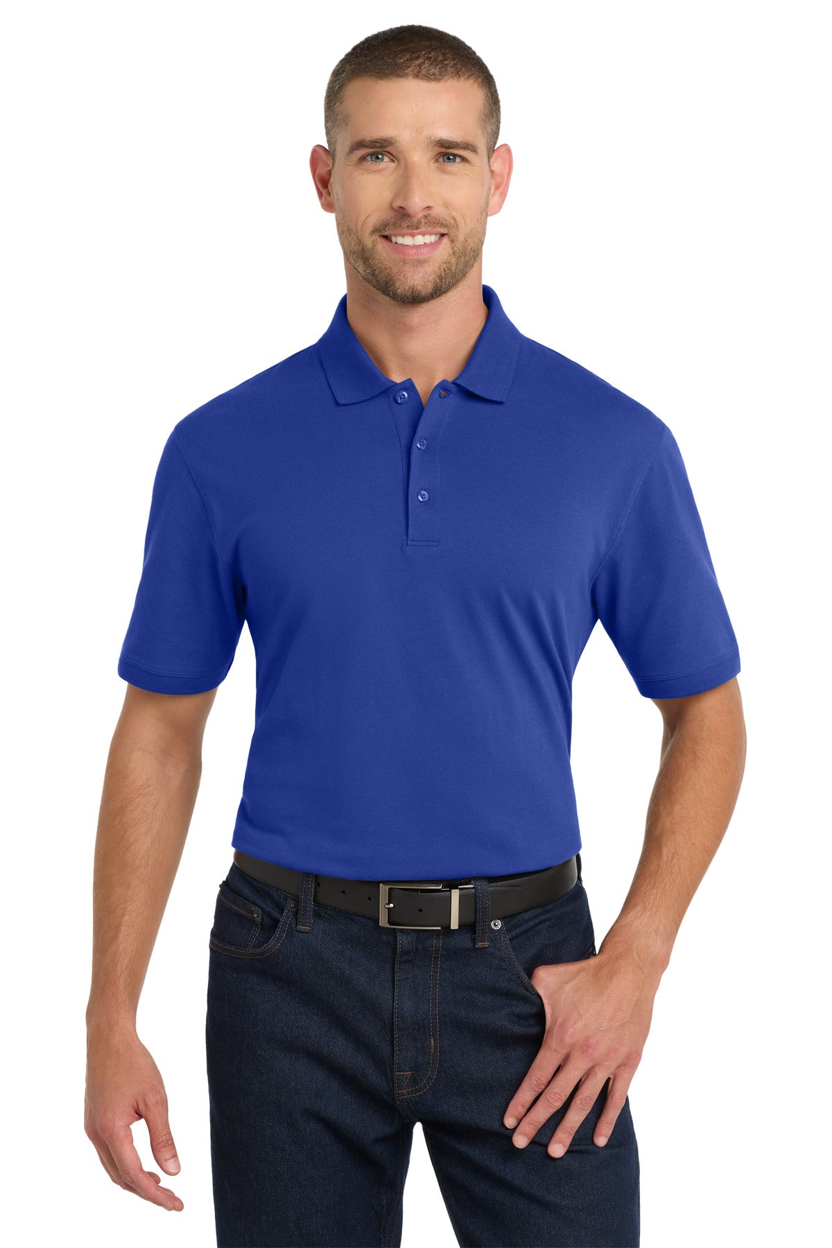 Custom Embroidery or DTF Print - Port Authority ® EZCotton ® Polo. K8000