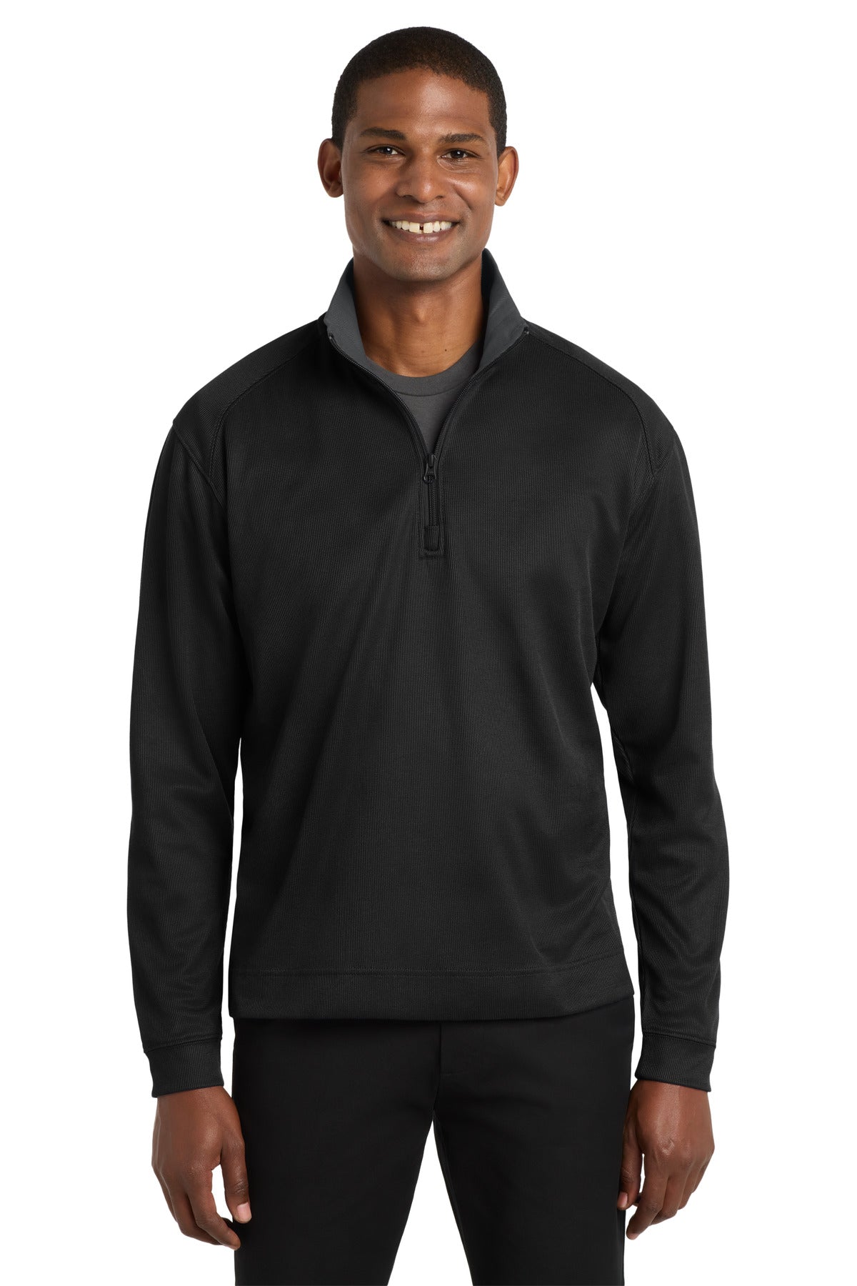 Custom Embroidery or DTF Print - Port Authority ® Vertical Texture 1/4-Zip Pullover. K805