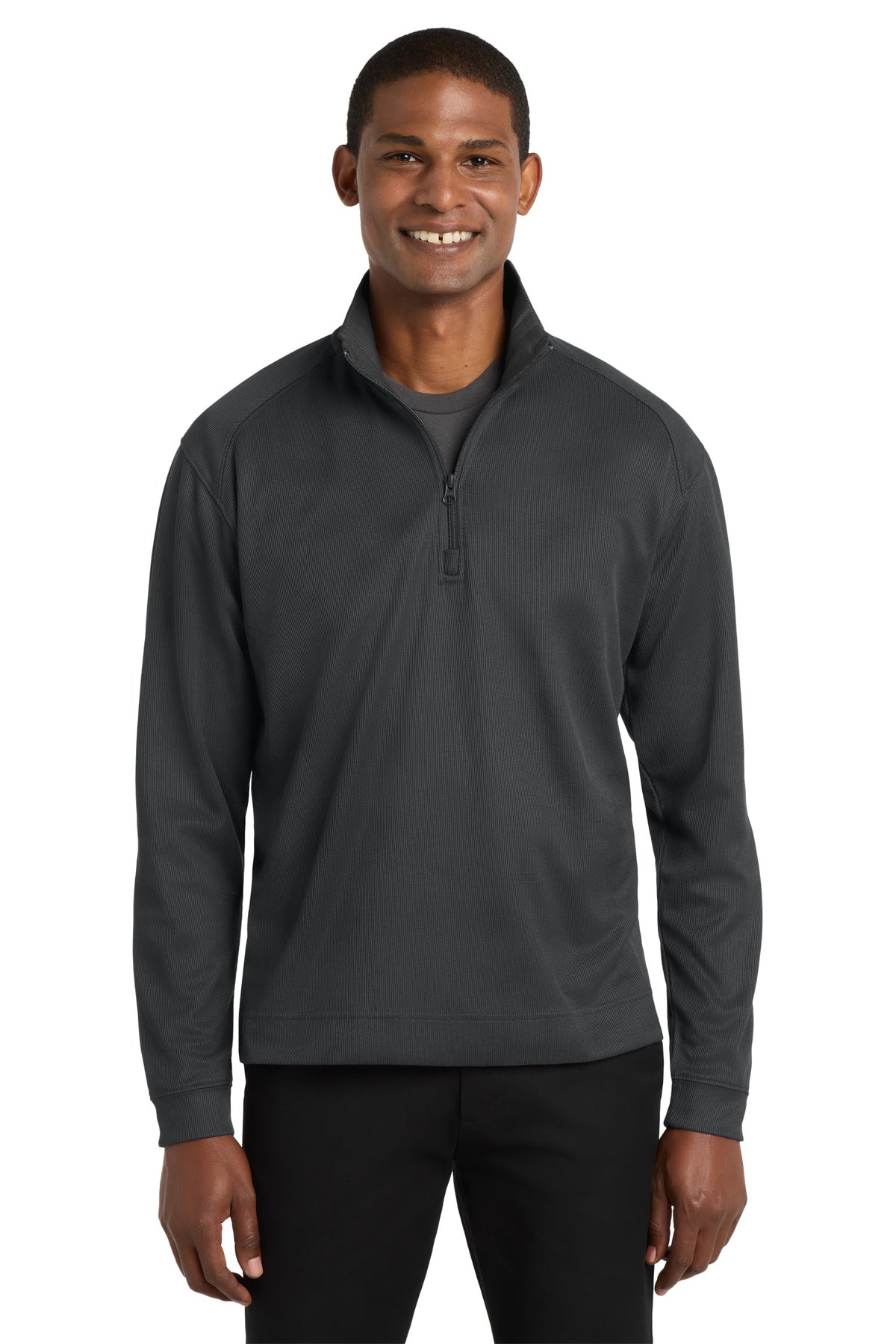 Custom Embroidery or DTF Print - Port Authority ® Vertical Texture 1/4-Zip Pullover. K805
