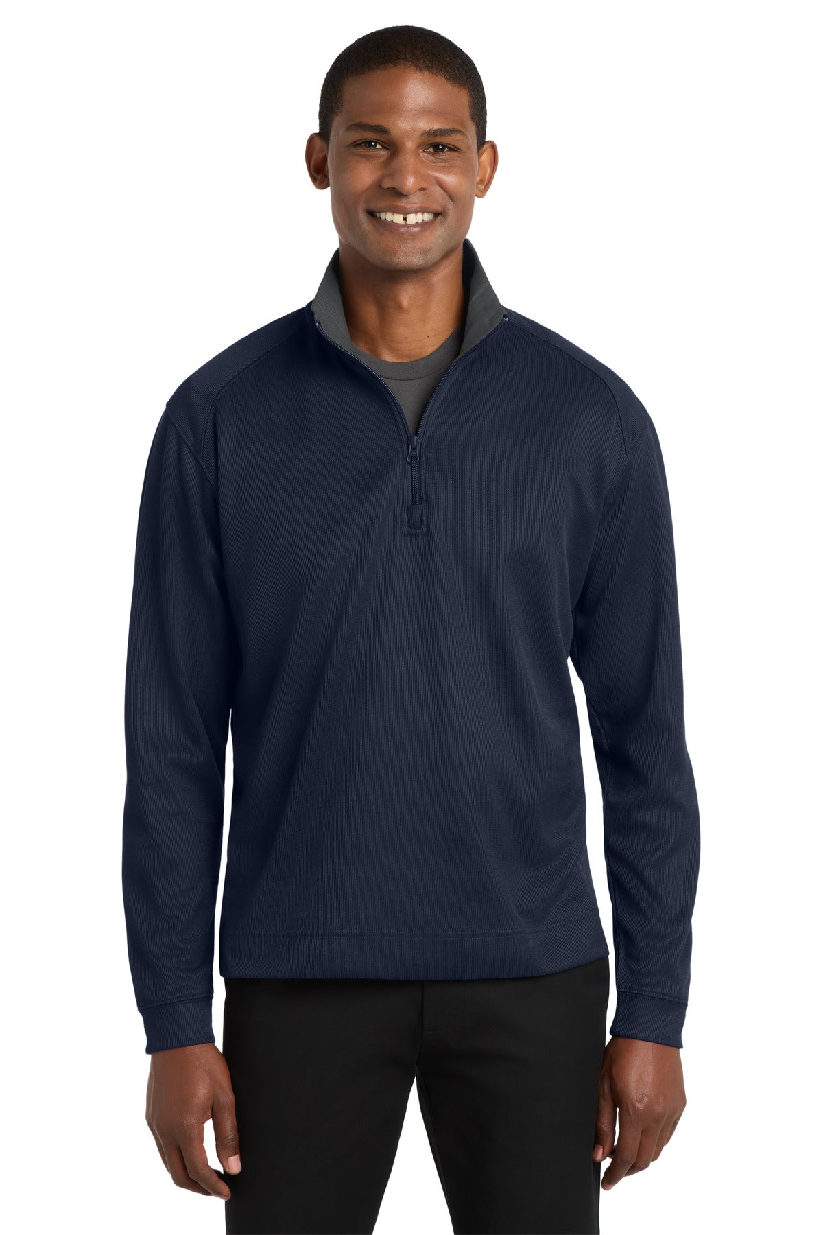 Custom Embroidery or DTF Print - Port Authority ® Vertical Texture 1/4-Zip Pullover. K805