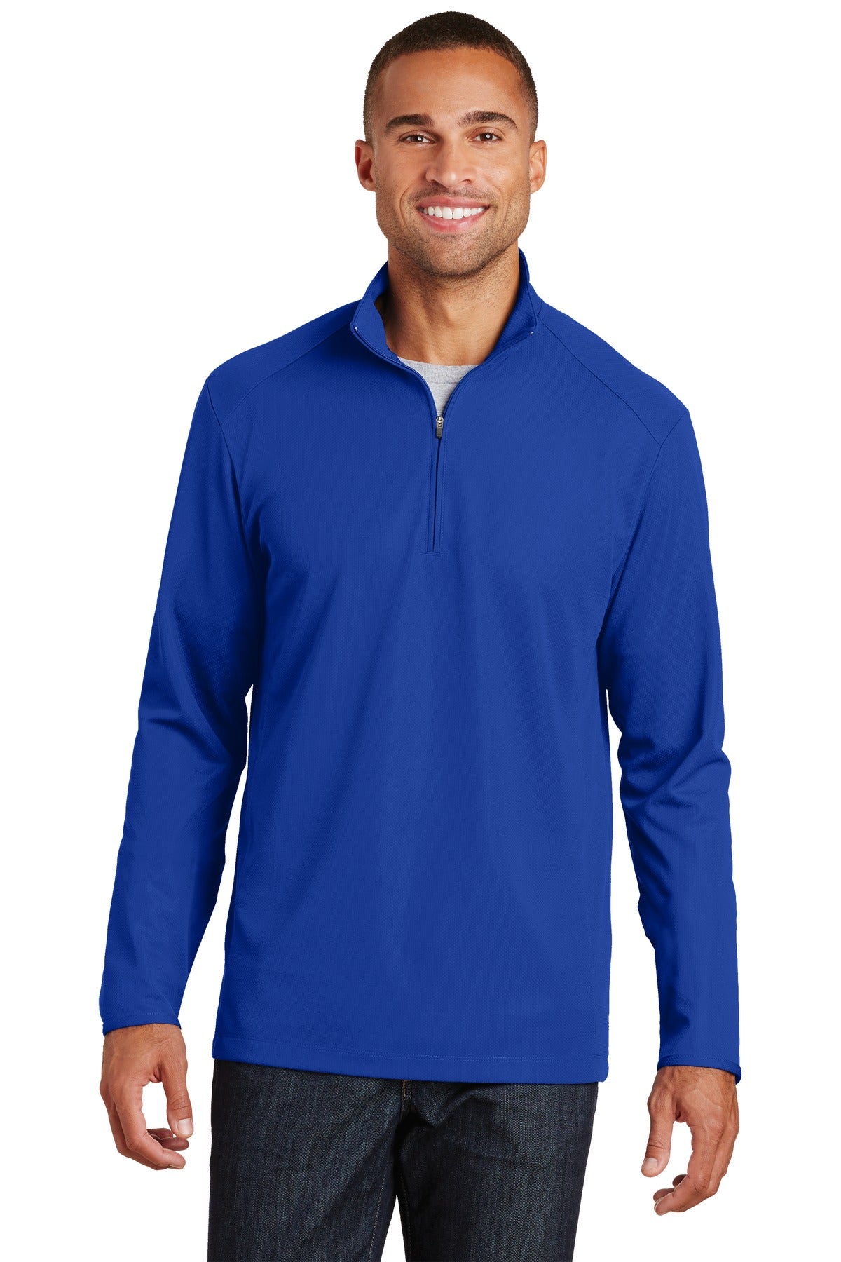 Custom Embroidery or DTF Print - Port Authority ® Pinpoint Mesh 1/2-Zip. K806
