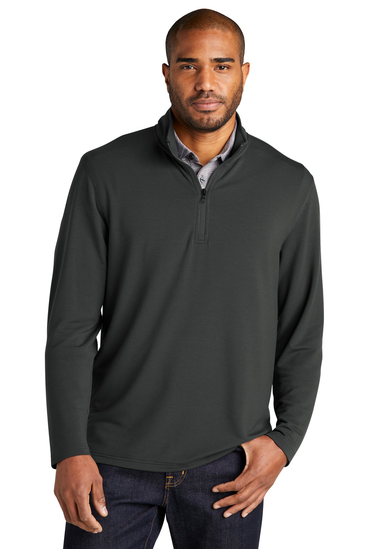 Custom Embroidery or DTF Print - Port Authority ® Microterry 1/4-Zip Pullover K825
