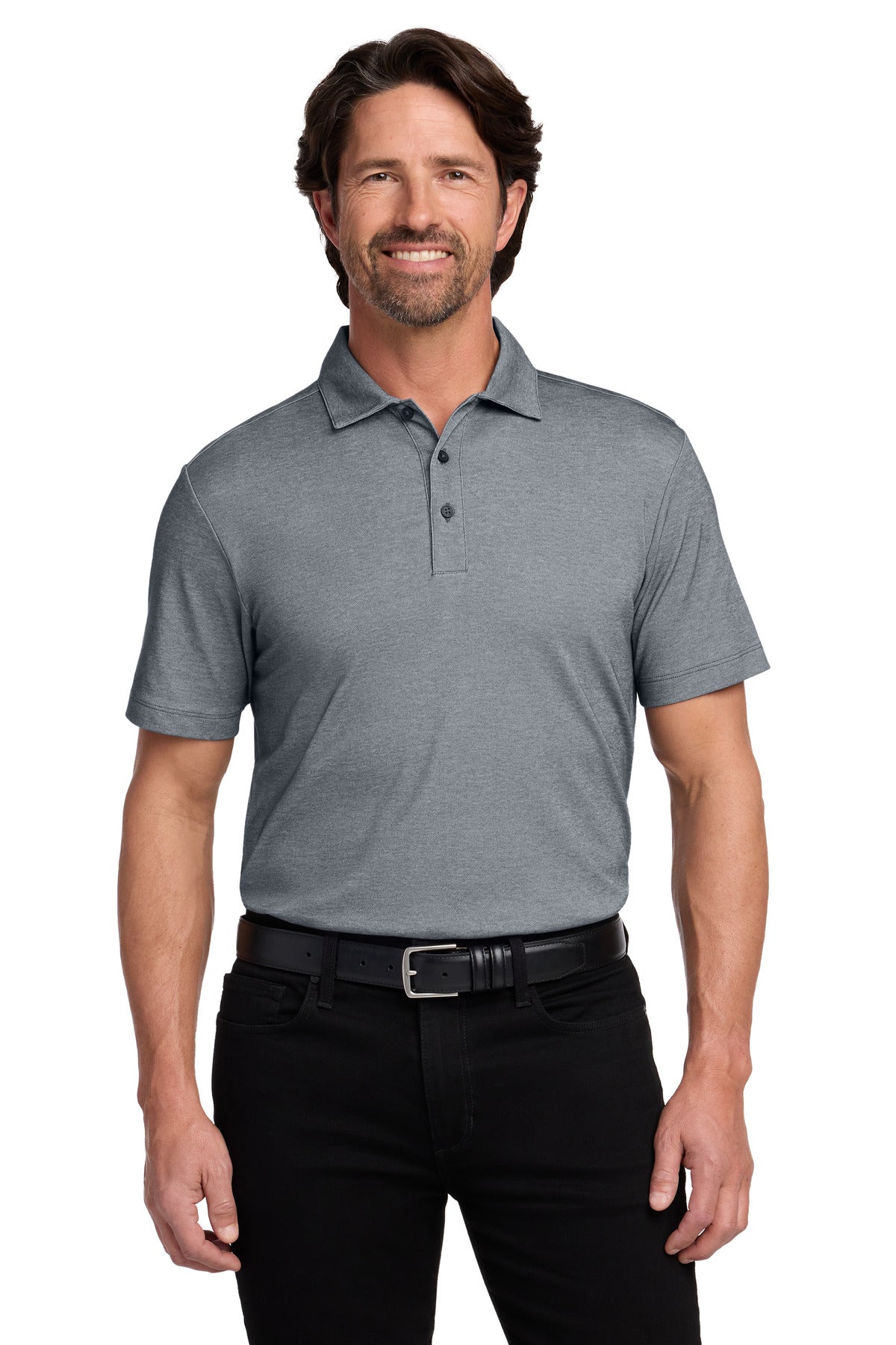 Custom Embroidery or DTF Print - Port Authority ® Fine Pique Blend Polo K830
