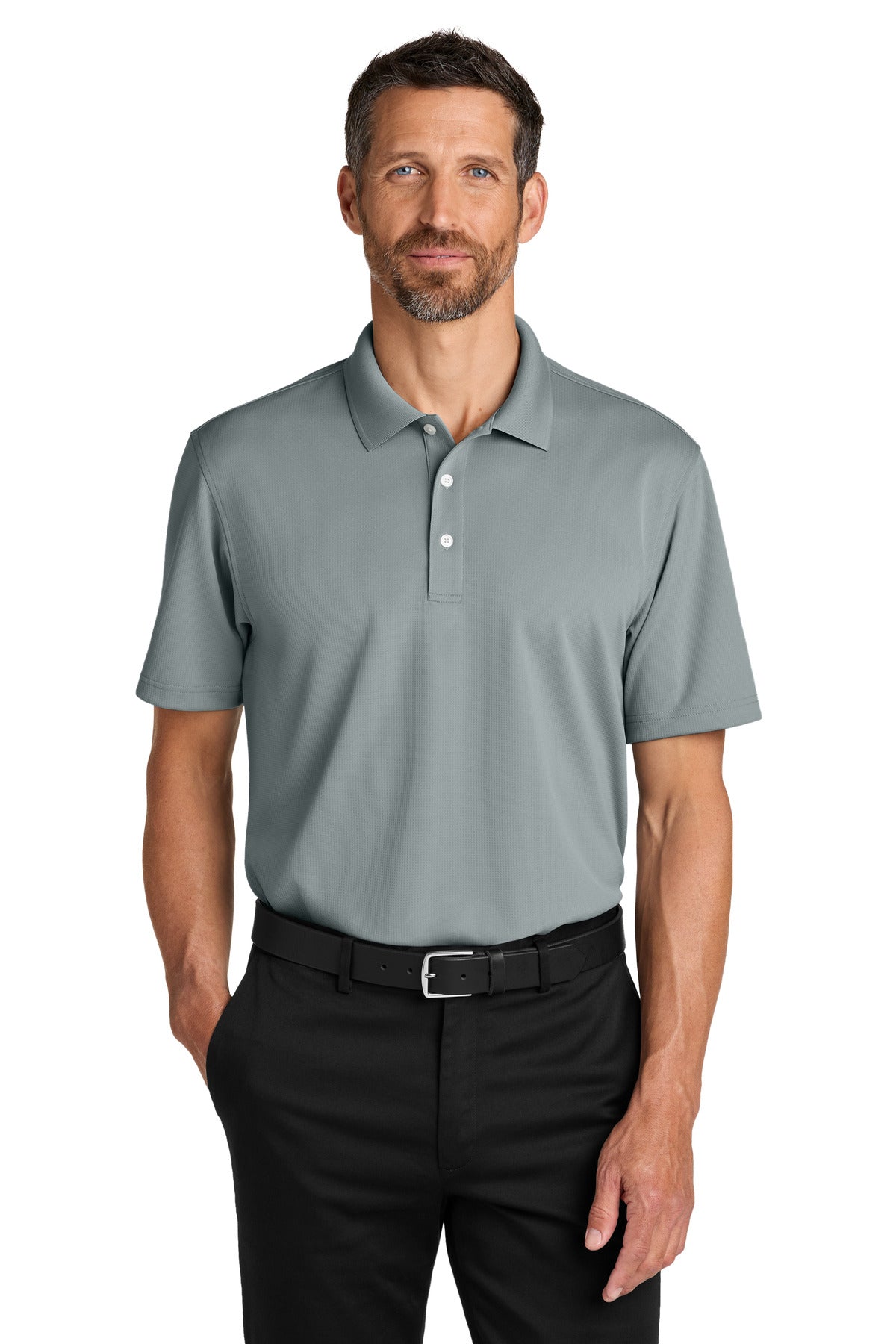 Custom Embroidery or DTF Print - Port Authority ® Dry Zone ® Stain-Release Grid Polo K845