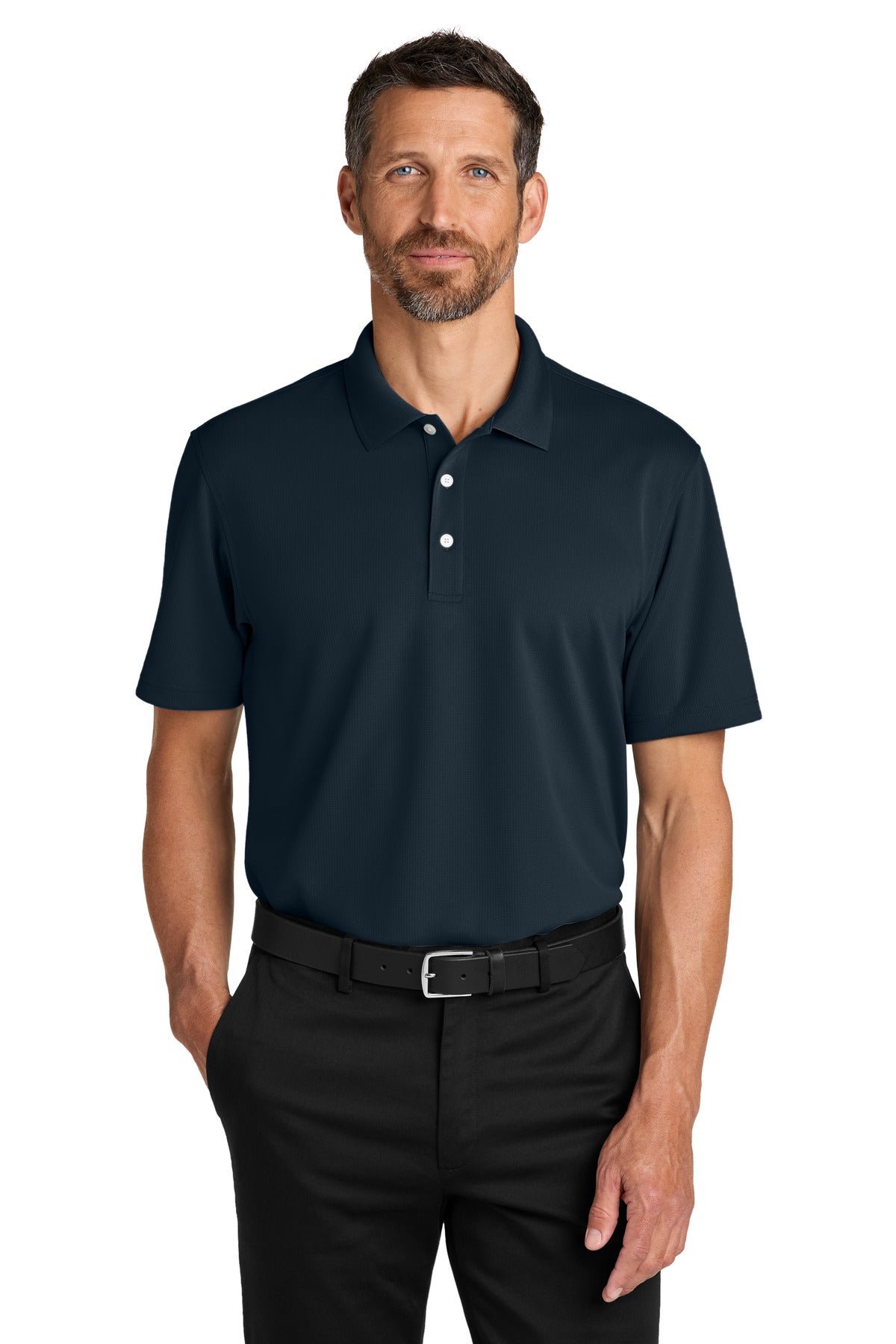 Custom Embroidery or DTF Print - Port Authority ® Dry Zone ® Stain-Release Grid Polo K845