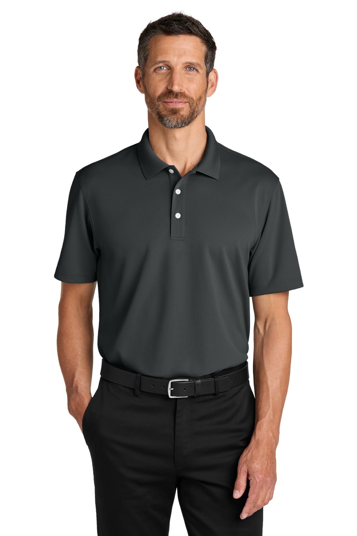 Custom Embroidery or DTF Print - Port Authority ® Dry Zone ® Stain-Release Grid Polo K845