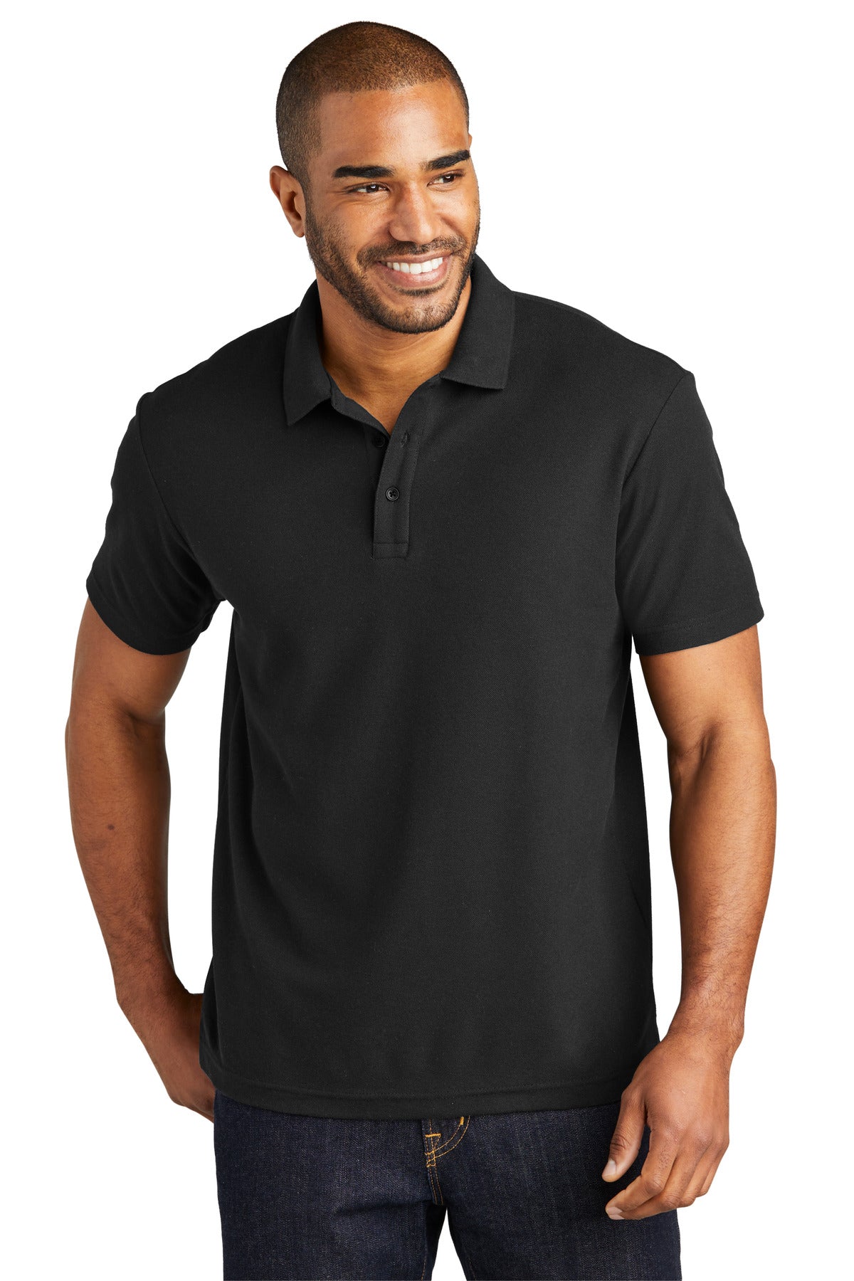 Custom Embroidered - Port Authority© C-FREE© Cotton Blend Pique Polo K867