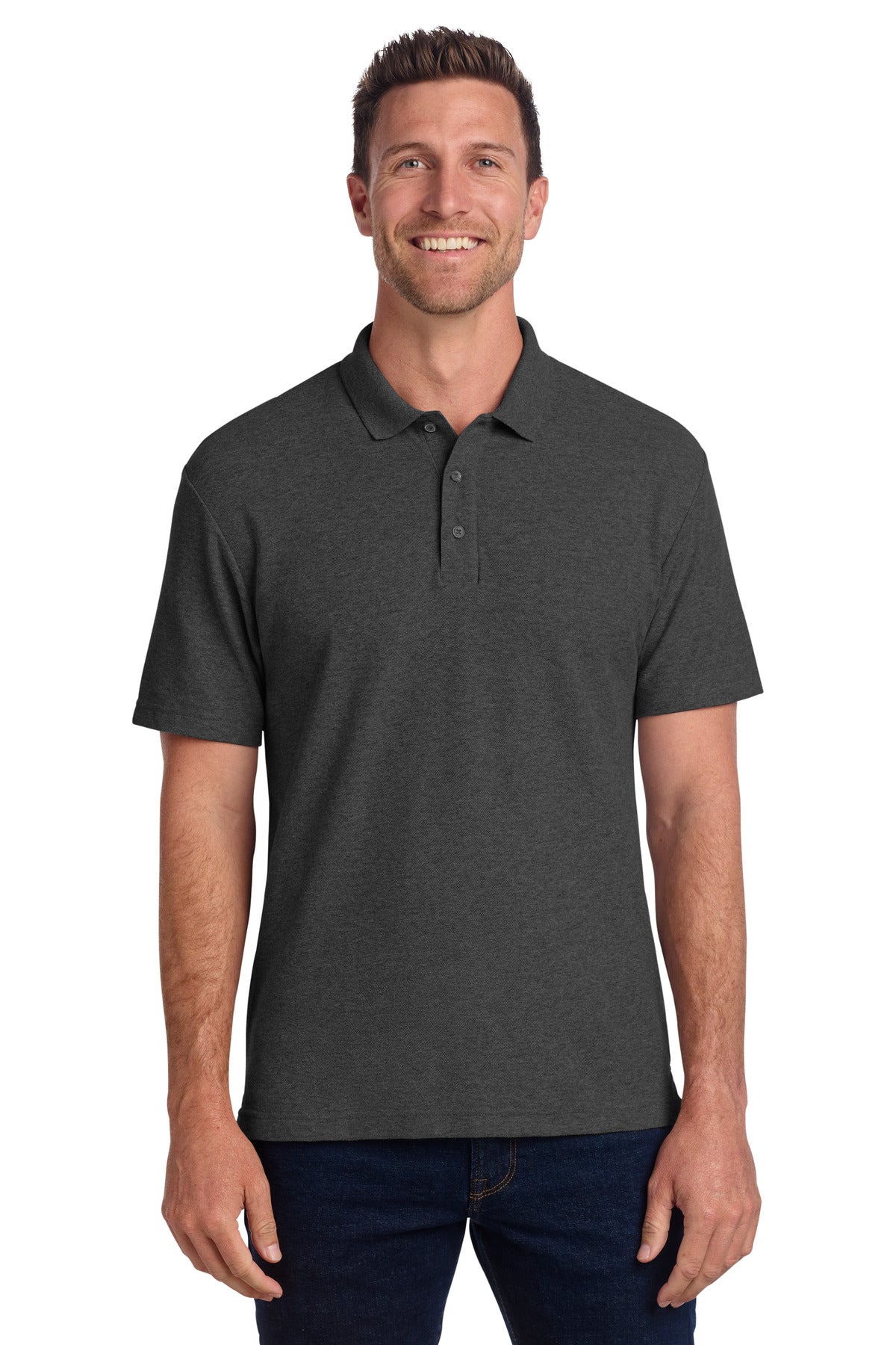 Custom Embroidery or DTF Print - Port Authority ® C-FREE ® Cotton Blend Pique Polo K867