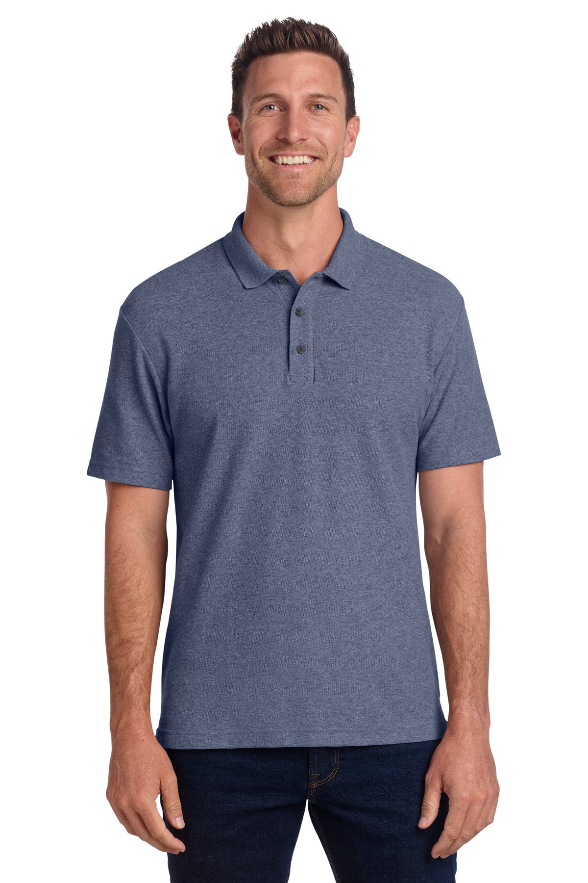 Custom Embroidery or DTF Print - Port Authority ® C-FREE ® Cotton Blend Pique Polo K867