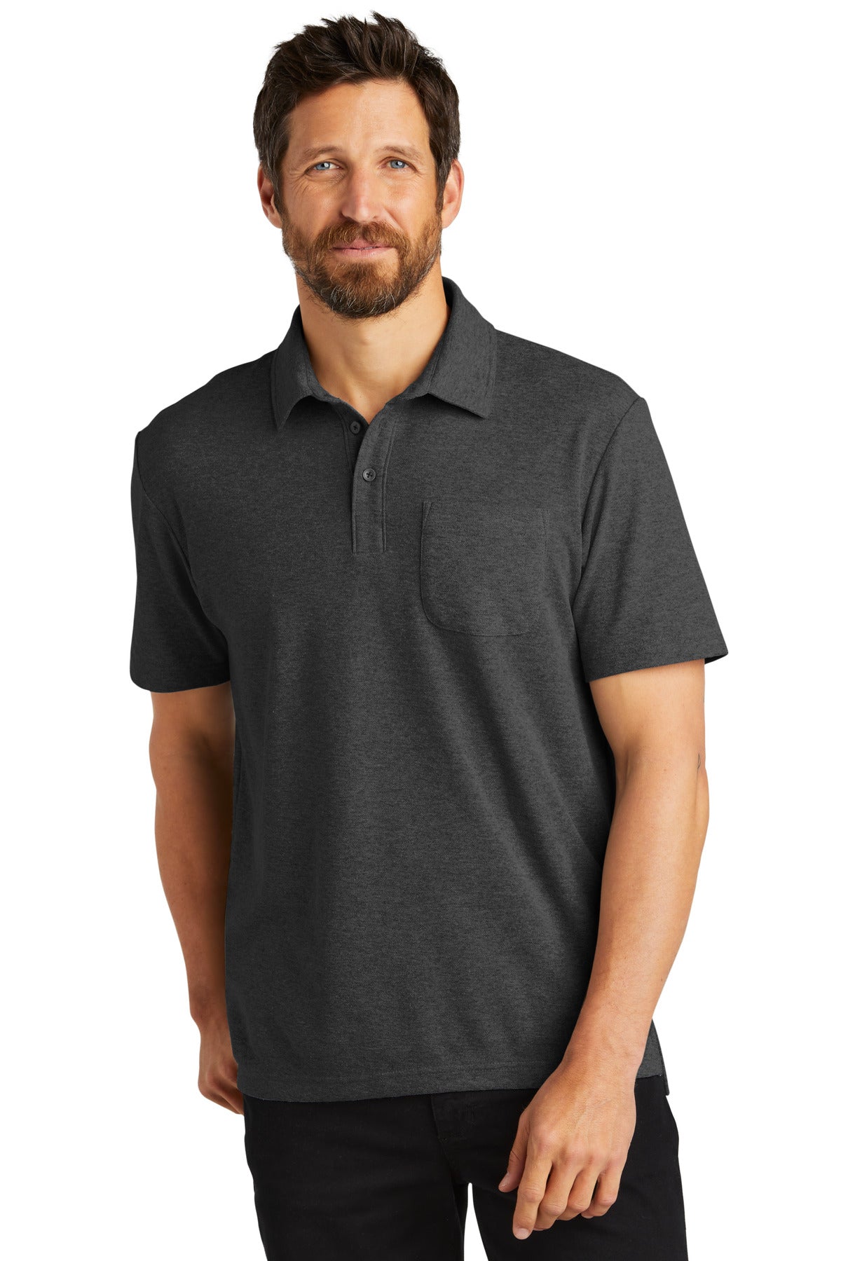 Custom Embroidered - Port Authority© C-FREE© Cotton Blend Pique Pocket Polo K868