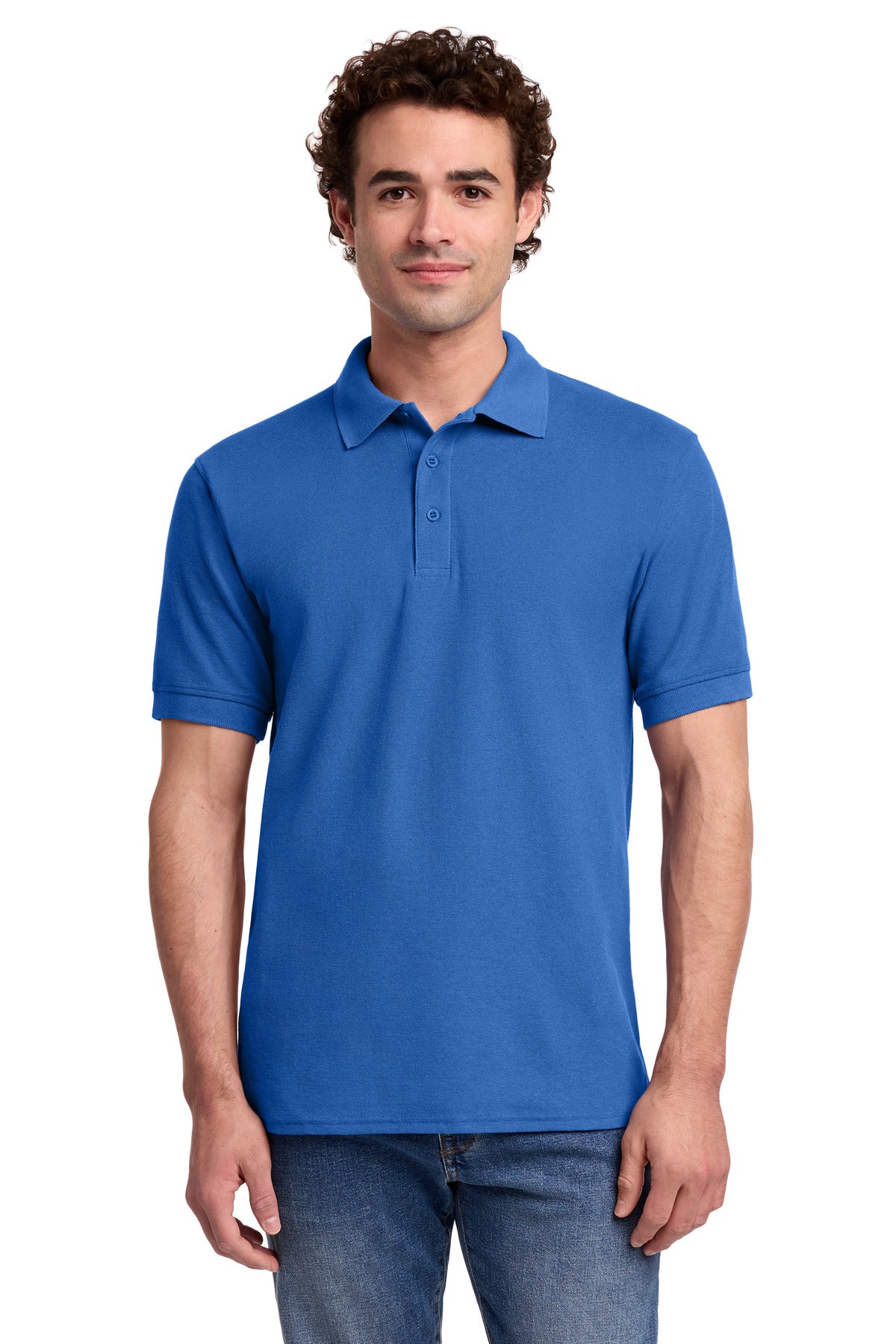 Custom Embroidery or DTF Print - Port & Co ® Core Blend Pique Polo. KP155