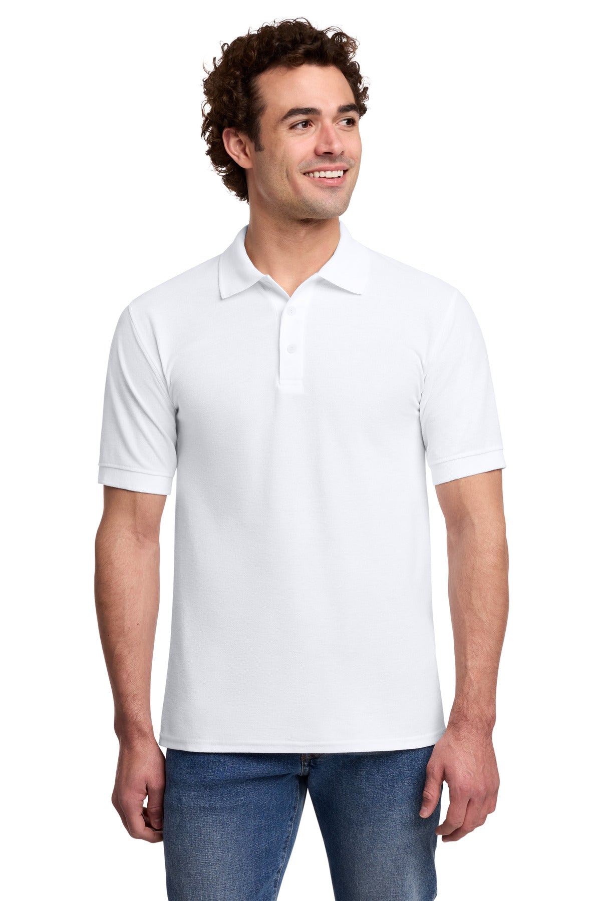 Custom Embroidery or DTF Print - Port & Co ® Core Blend Pique Polo. KP155