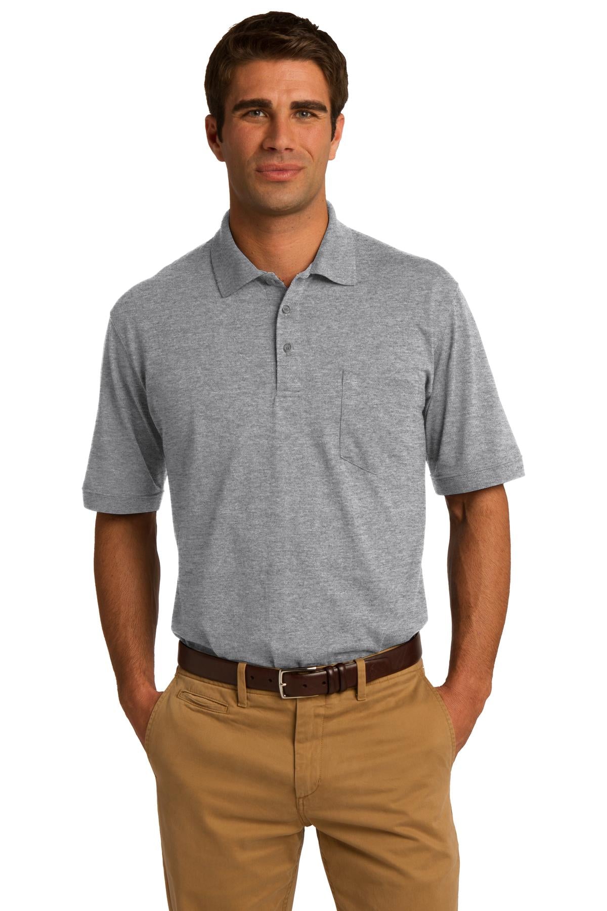 Custom Embroidered - Port & Company© Core Blend Jersey Knit Pocket Polo. KP55P