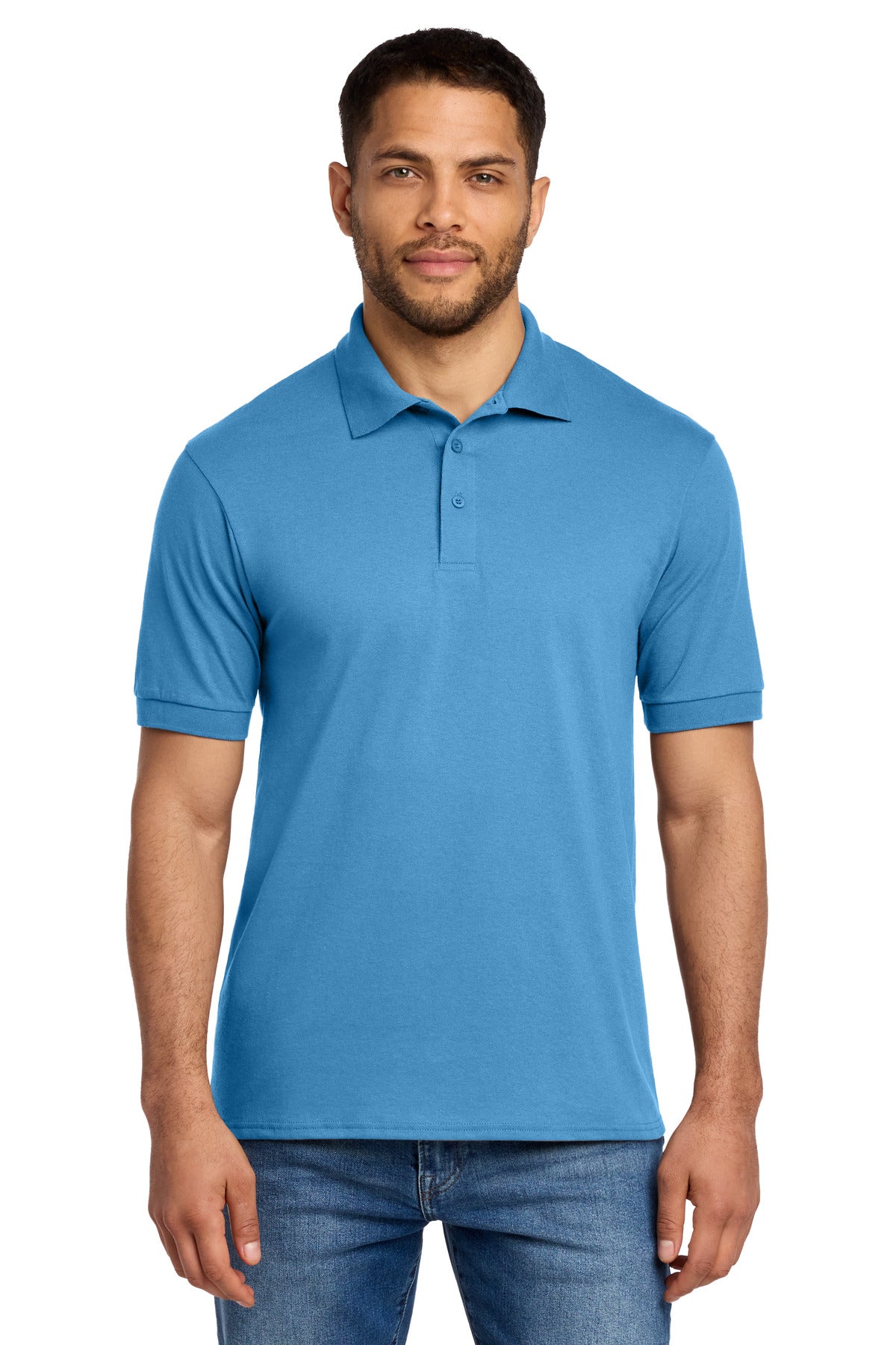 Custom Embroidery or DTF Print - Port & Co ® Tall Core Blend Jersey Knit Polo. KP55T