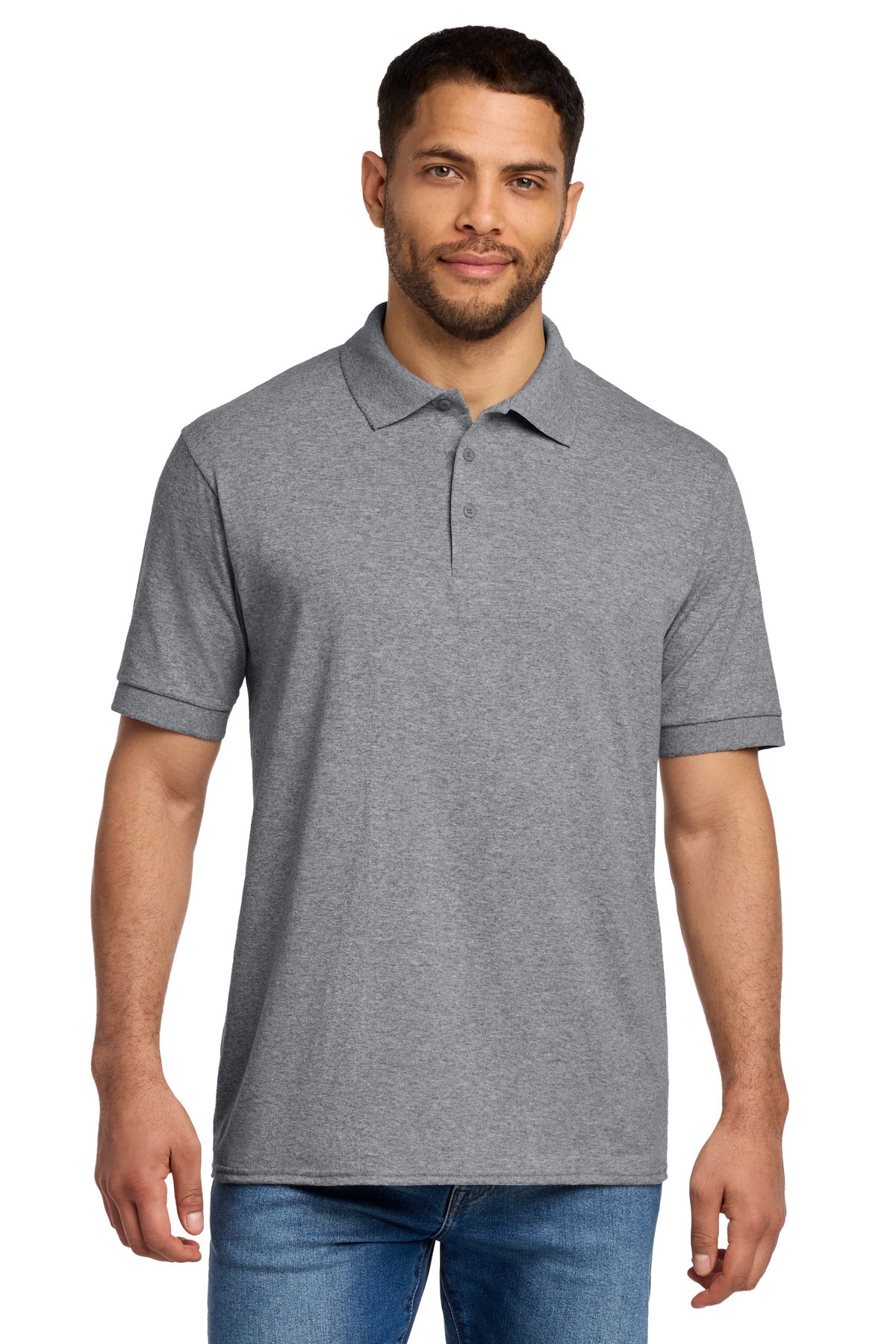 Custom Embroidery or DTF Print - Port & Co ® Core Blend Jersey Knit Polo. KP55