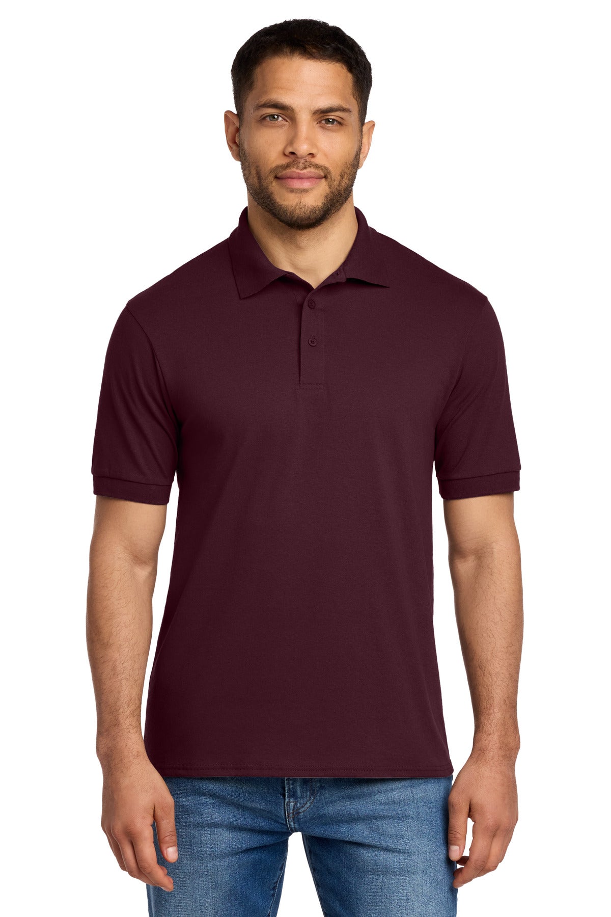 Custom Embroidery or DTF Print - Port & Co ® Core Blend Jersey Knit Polo. KP55