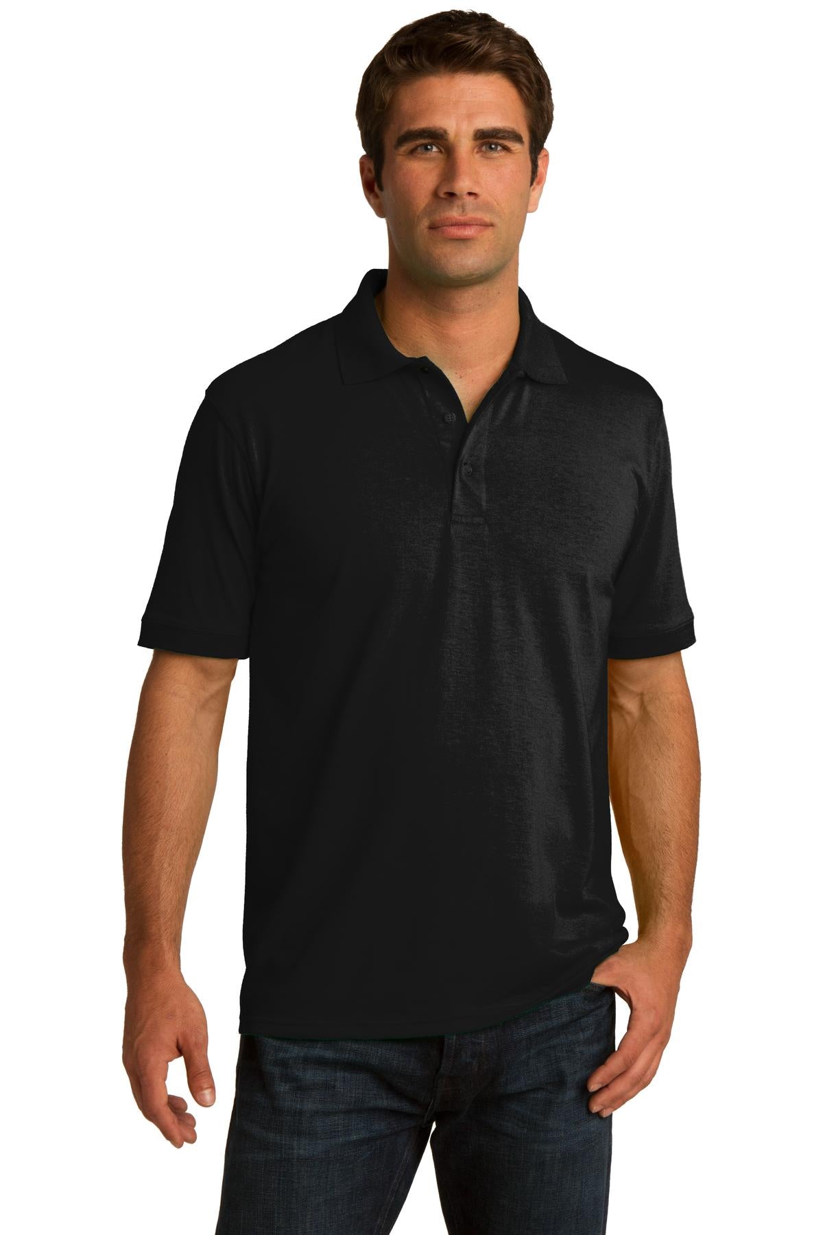 Custom Embroidery or DTF Print - Port & Co™ Tall Core Blend Jersey Knit Polo. KP55T