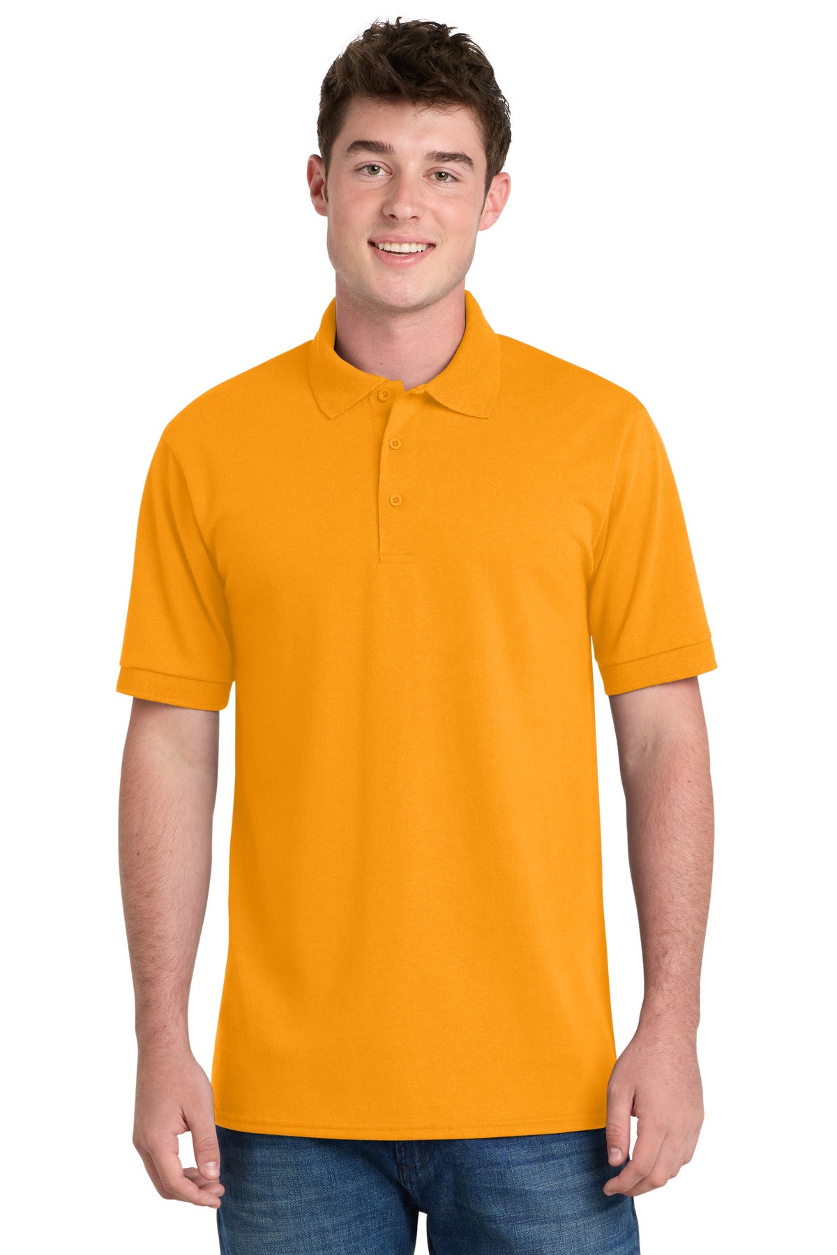 Custom Embroidery or DTF Print - Port & Co™ Core Blend Jersey Knit Polo. KP55