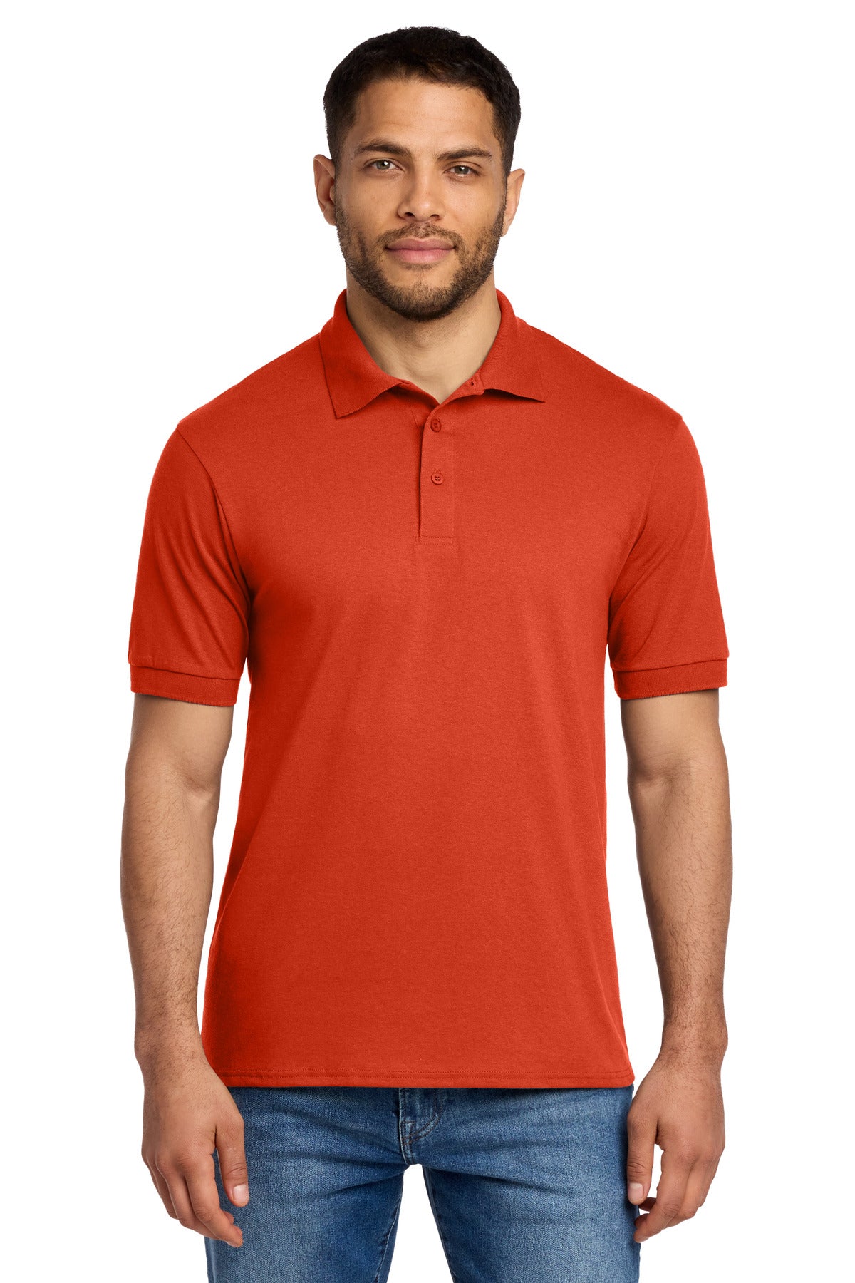 Custom Embroidery or DTF Print - Port & Co ® Tall Core Blend Jersey Knit Polo. KP55T