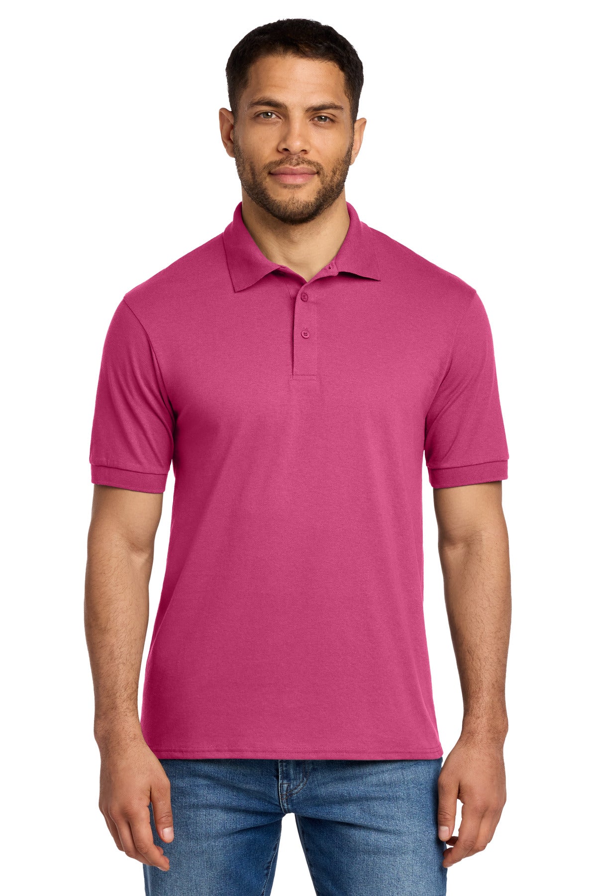 Custom Embroidery or DTF Print - Port & Co ® Core Blend Jersey Knit Polo. KP55