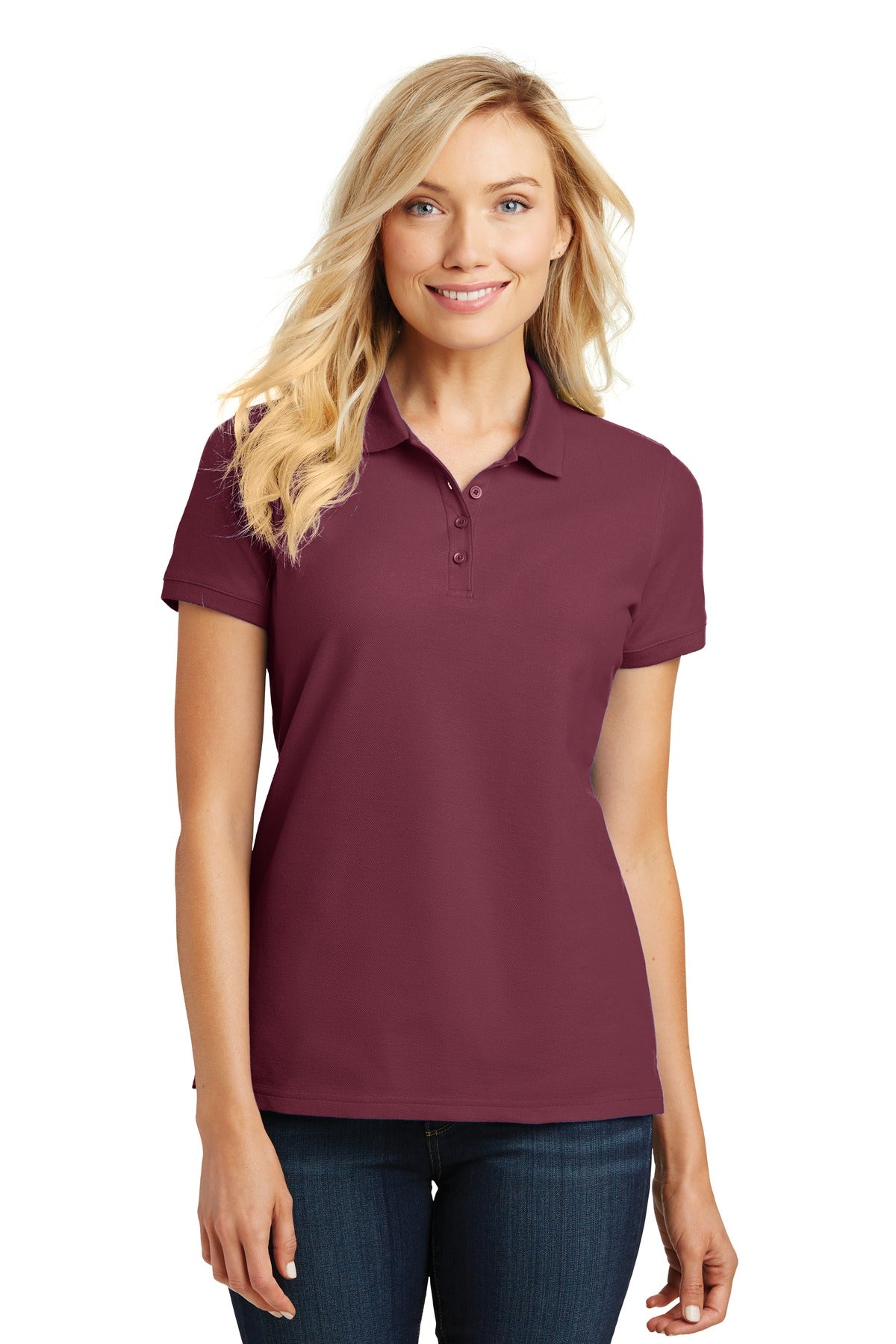 Custom Embroidery or DTF Print - Port Authority ® Women's Core Classic Pique Polo. L100