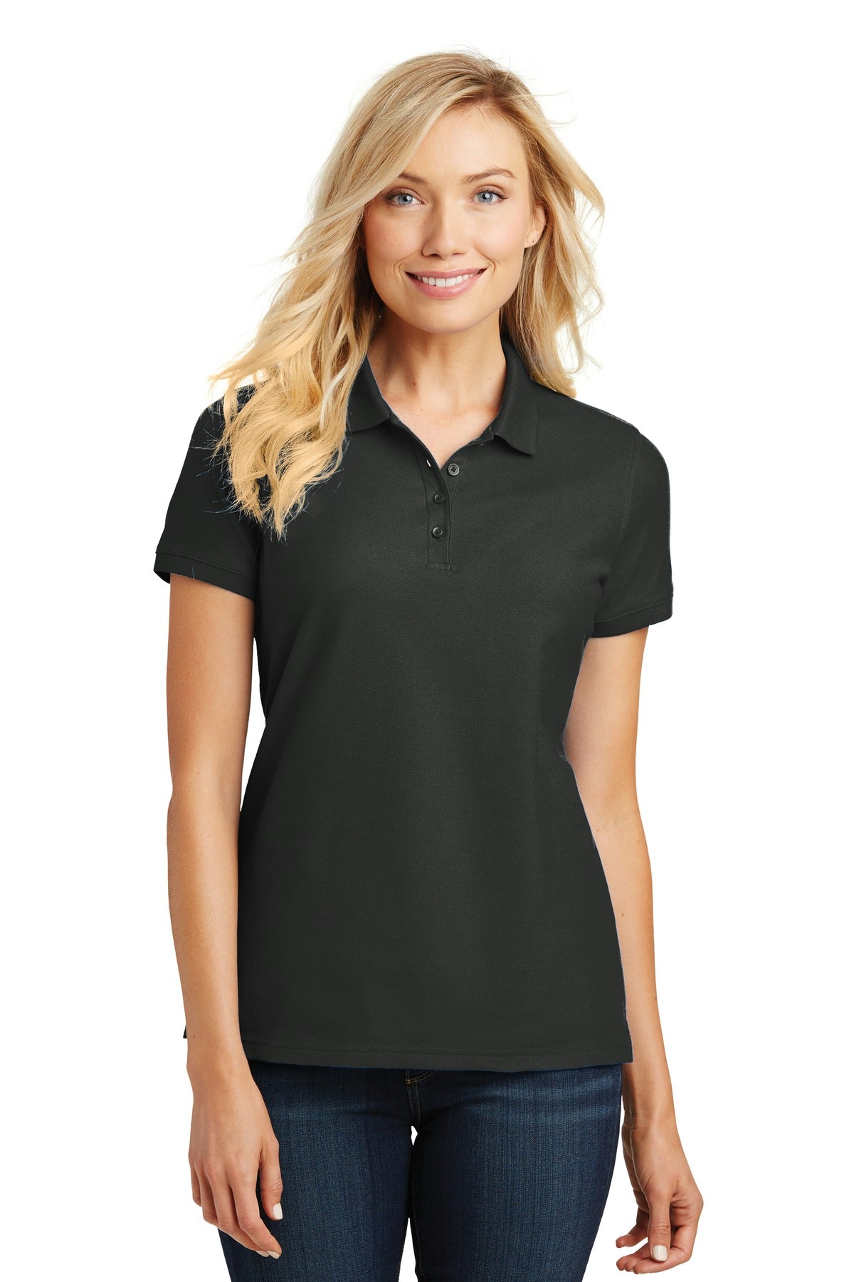 Custom Embroidery or DTF Print - Port Authority ® Women's Core Classic Pique Polo. L100