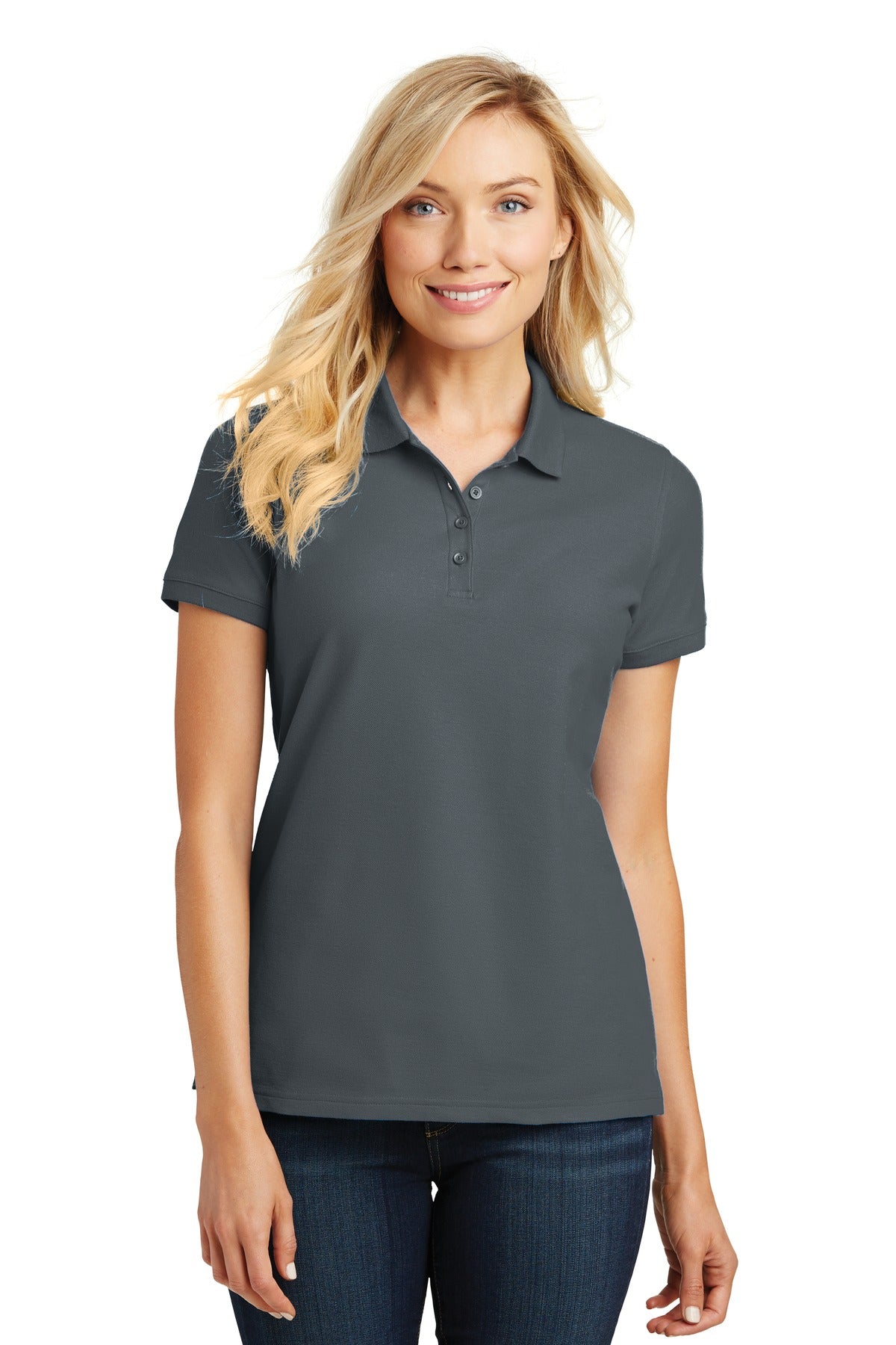 Custom Embroidery or DTF Print - Port Authority ® Women's Core Classic Pique Polo. L100