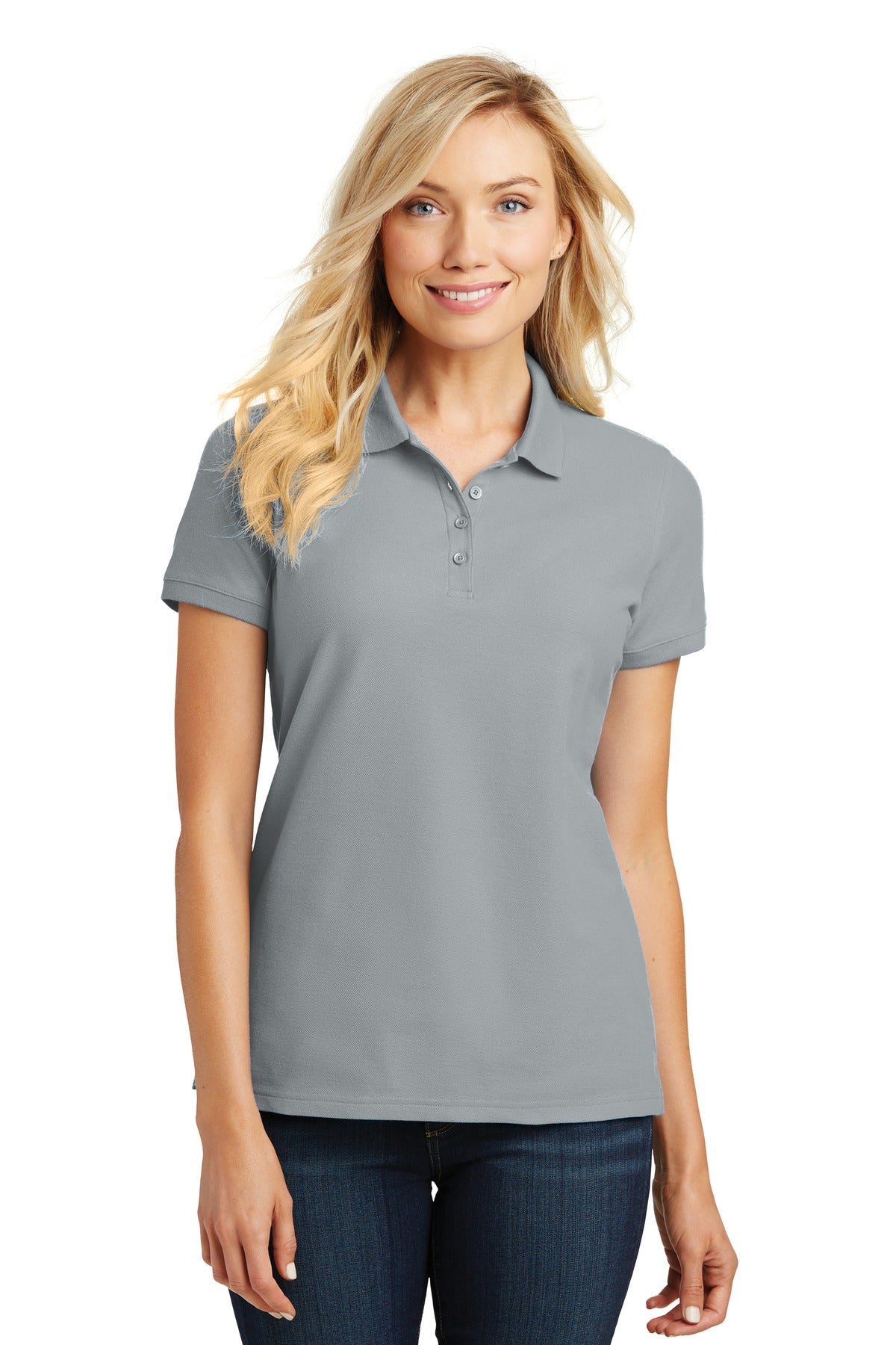 Custom Embroidery or DTF Print - Port Authority ® Women's Core Classic Pique Polo. L100
