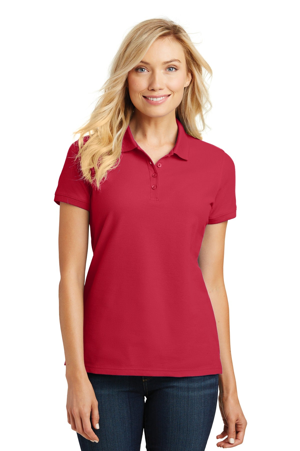 Custom Embroidery or DTF Print - Port Authority ® Women's Core Classic Pique Polo. L100