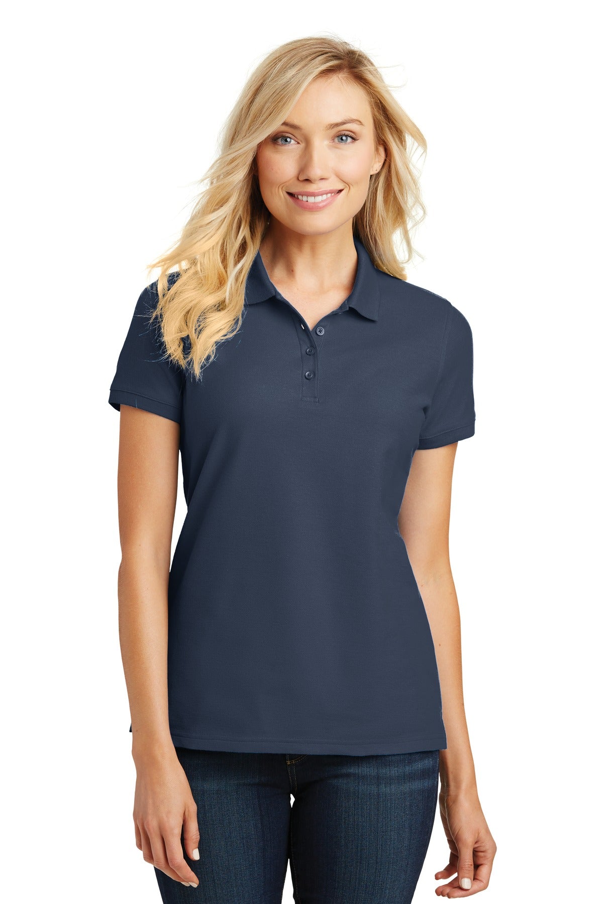 Custom Embroidery or DTF Print - Port Authority ® Women's Core Classic Pique Polo. L100
