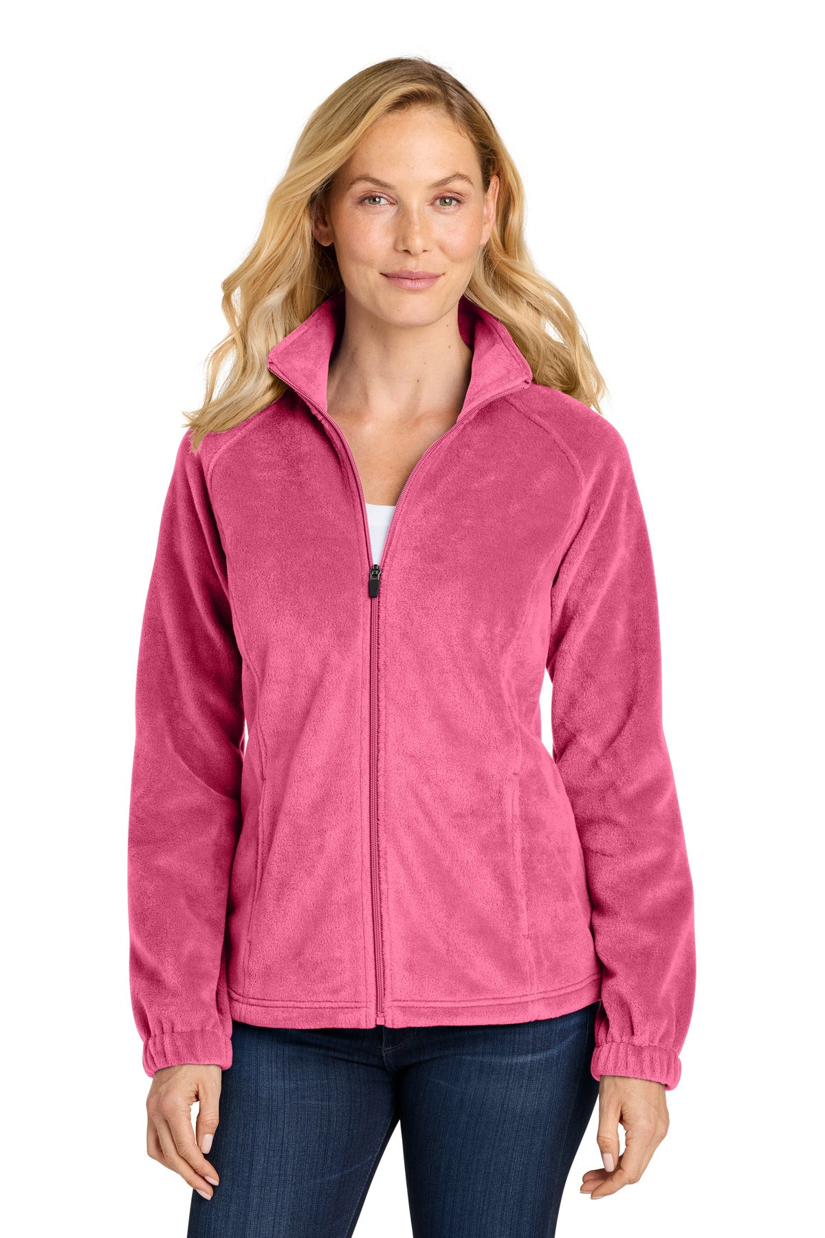 Custom Embroidery or DTF Print - Port Authority ® Women's Plush Fleece Full-Zip Jacket L190
