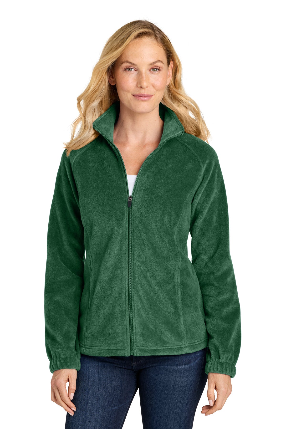 Custom Embroidery or DTF Print - Port Authority ® Women's Plush Fleece Full-Zip Jacket L190