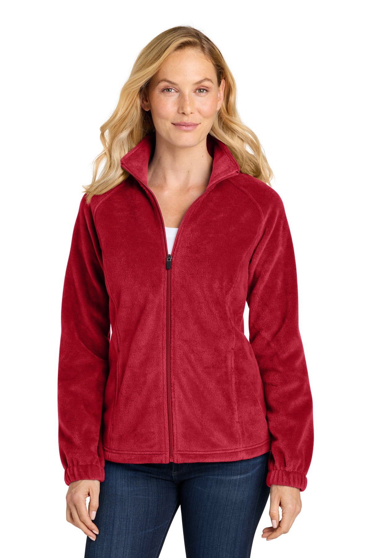 Custom Embroidery or DTF Print - Port Authority ® Women's Plush Fleece Full-Zip Jacket L190