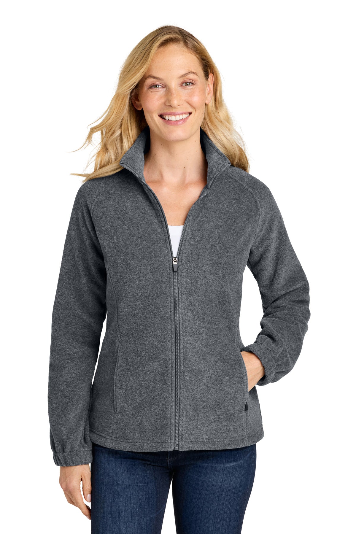 Custom Embroidery or DTF Print - Port Authority ® Women's Plush Fleece Full-Zip Jacket L190