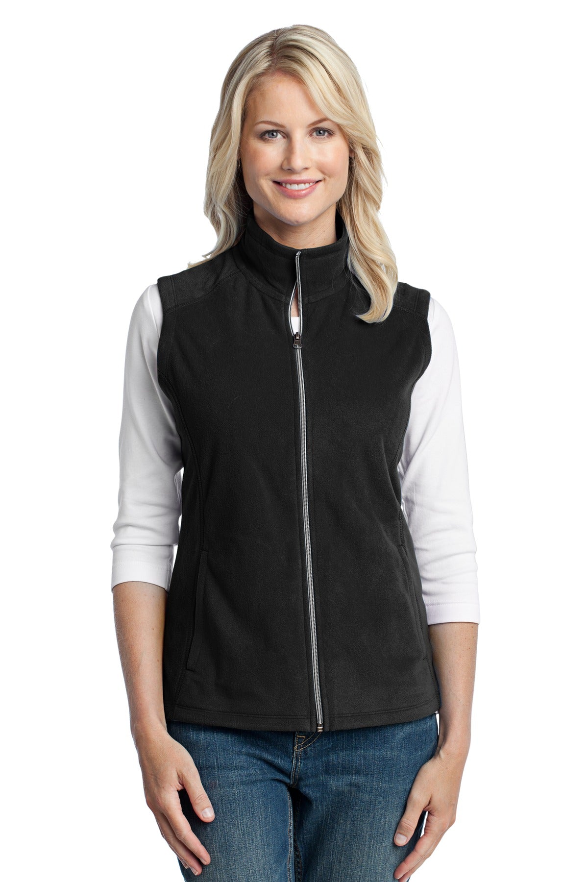 Custom Embroidery or DTF Print - Port Authority ® Women's Microfleece Vest. L226