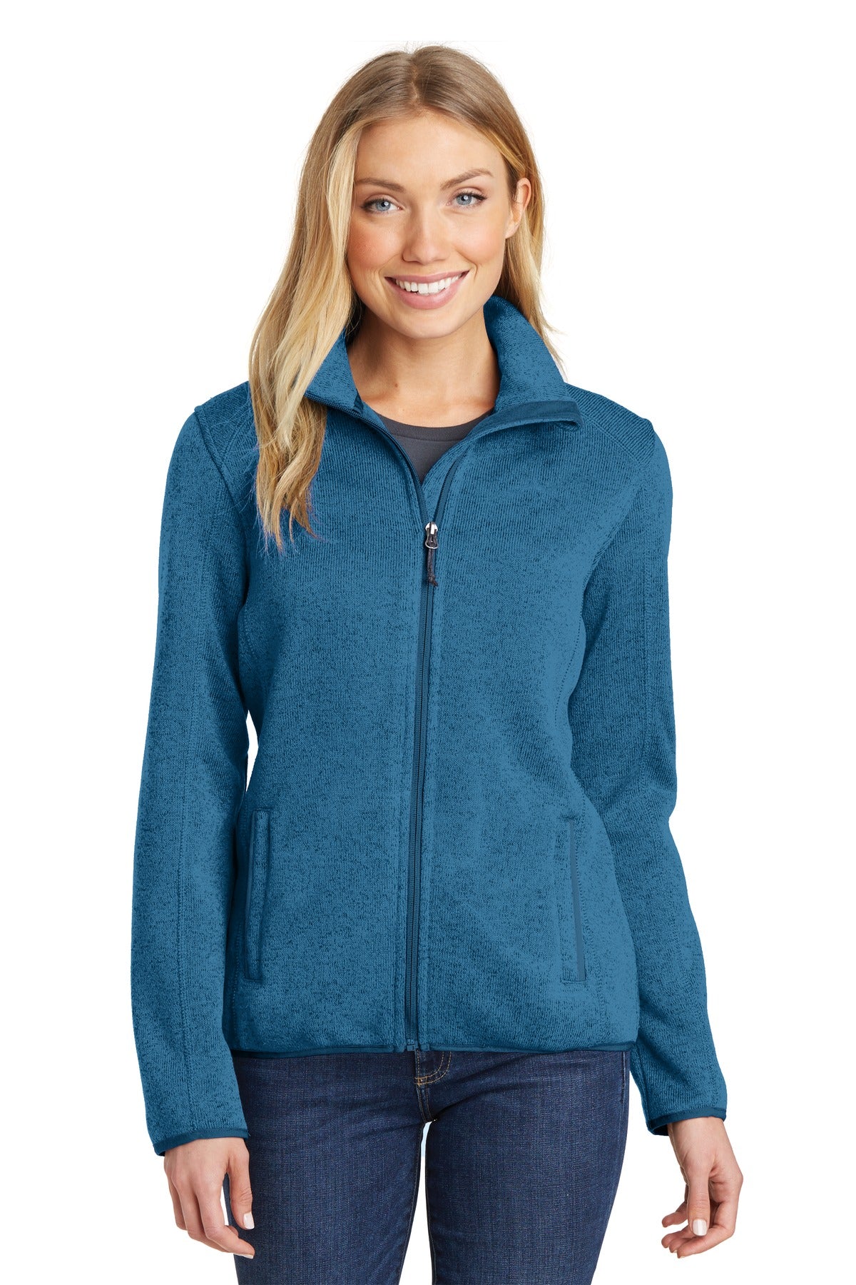 Custom Embroidered - Port Authority® Women's Sweater Fleece Jacket. L232