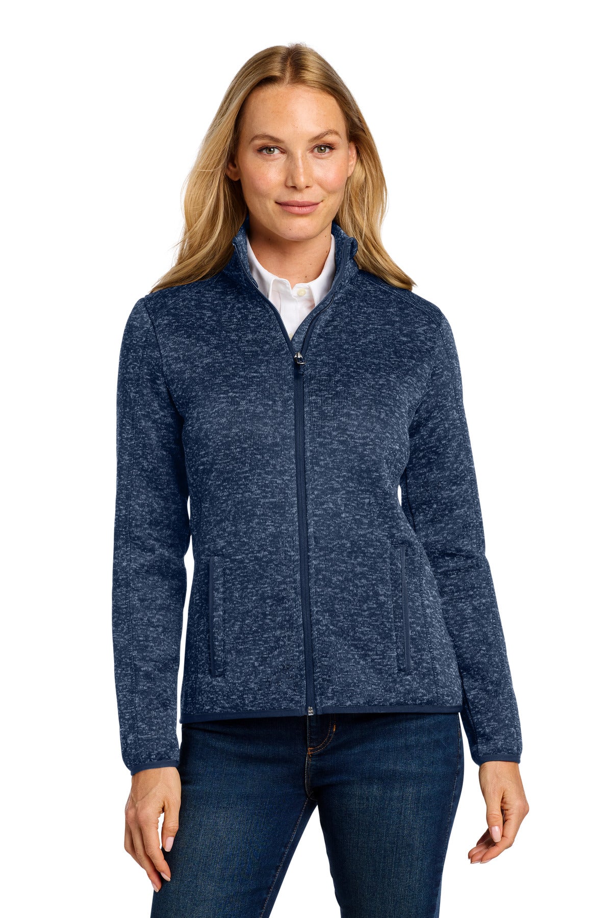 Custom Embroidery or DTF Print - Port Authority ® Women's Sweater Fleece Jacket. L232