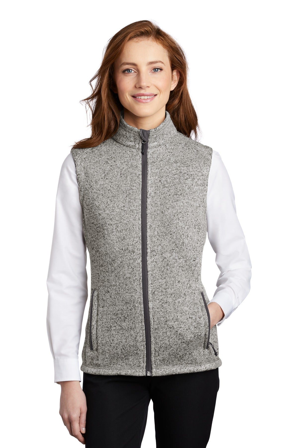 Custom Embroidered - Port Authority ® Women's Sweater Fleece Vest L236