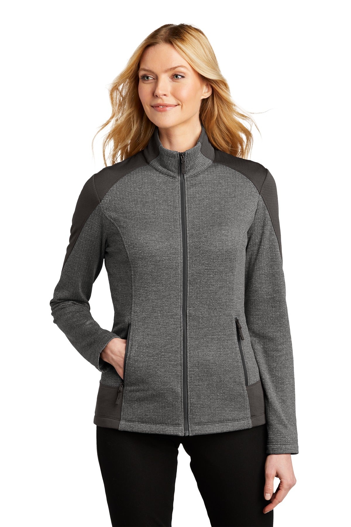 Custom Embroidered - Port Authority ® Women's Grid Fleece Jacket. L239