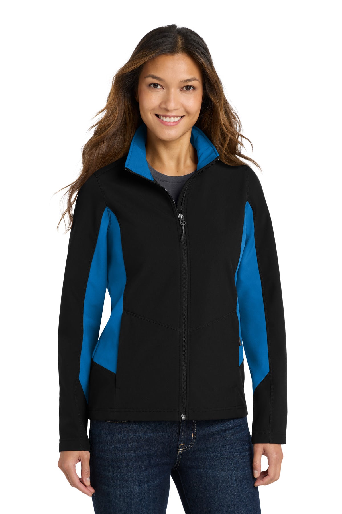 Custom Embroidered - Port Authority® Women's Core Colorblock Soft Shell Jacket. L318