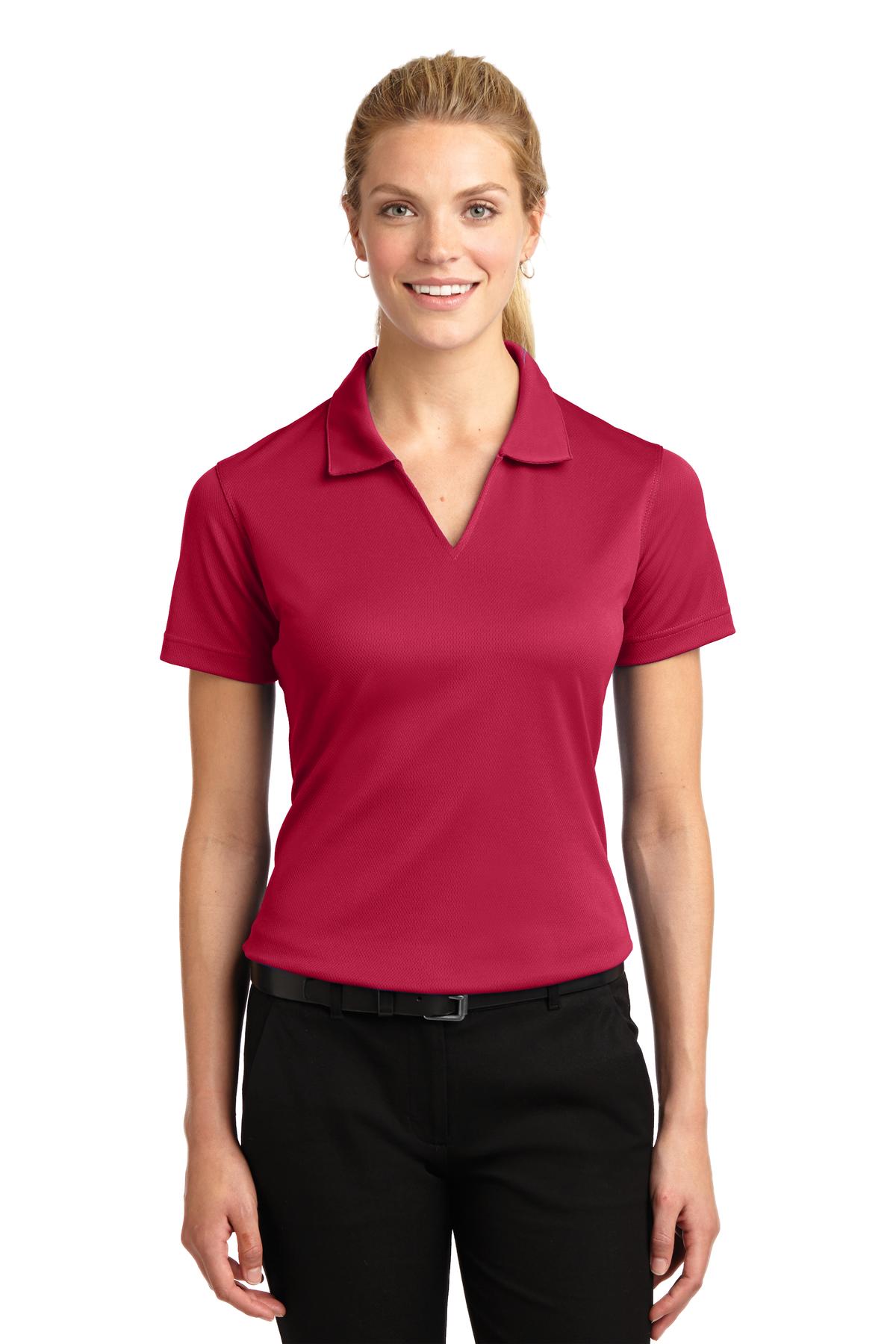 Custom Embroidered - Sport-Tek© Women's Dri-Mesh© V-Neck Polo. L469