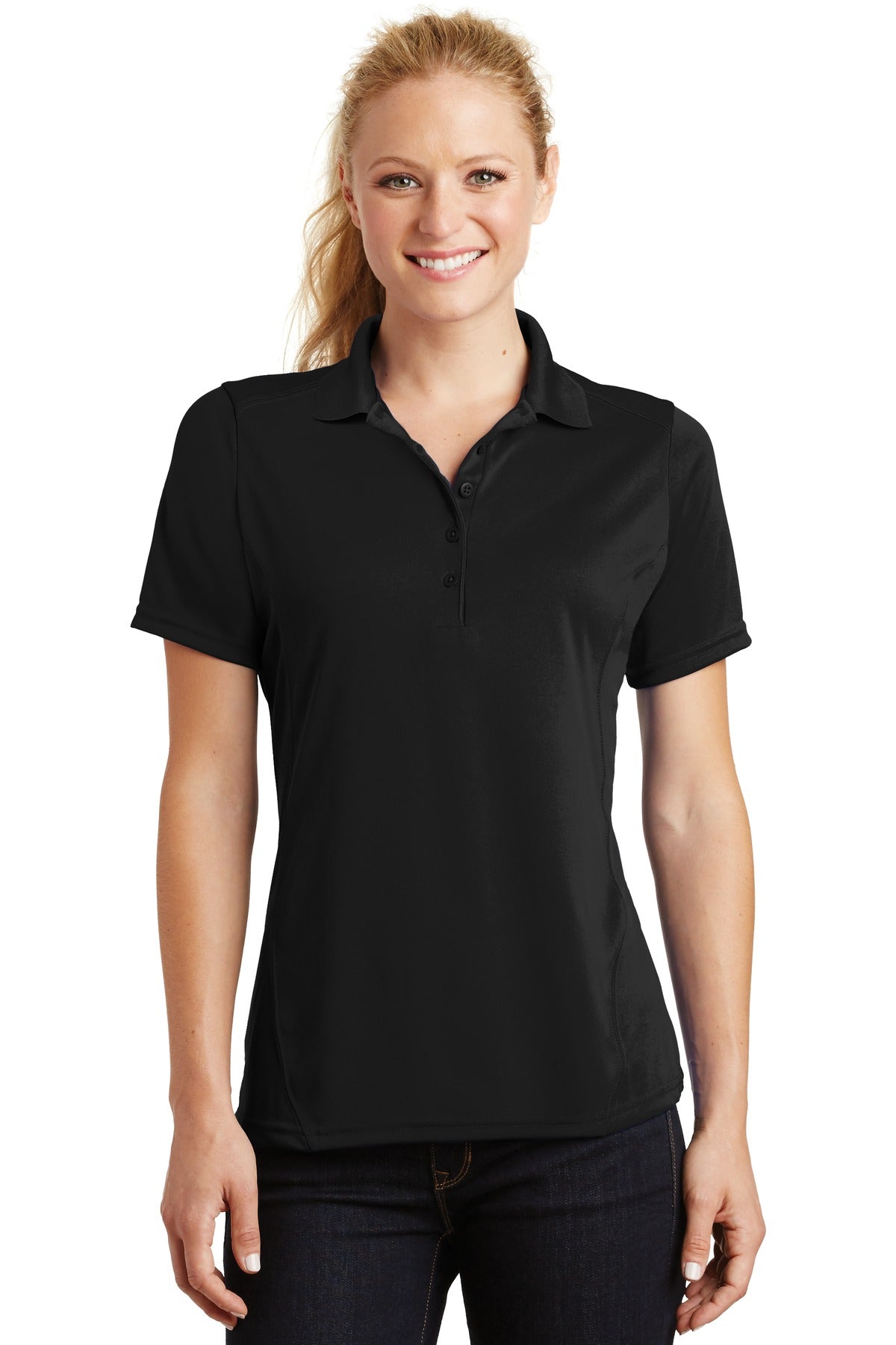 Custom Embroidered - Sport-Tek© Women's Dry Zone© Raglan Accent Polo. L475