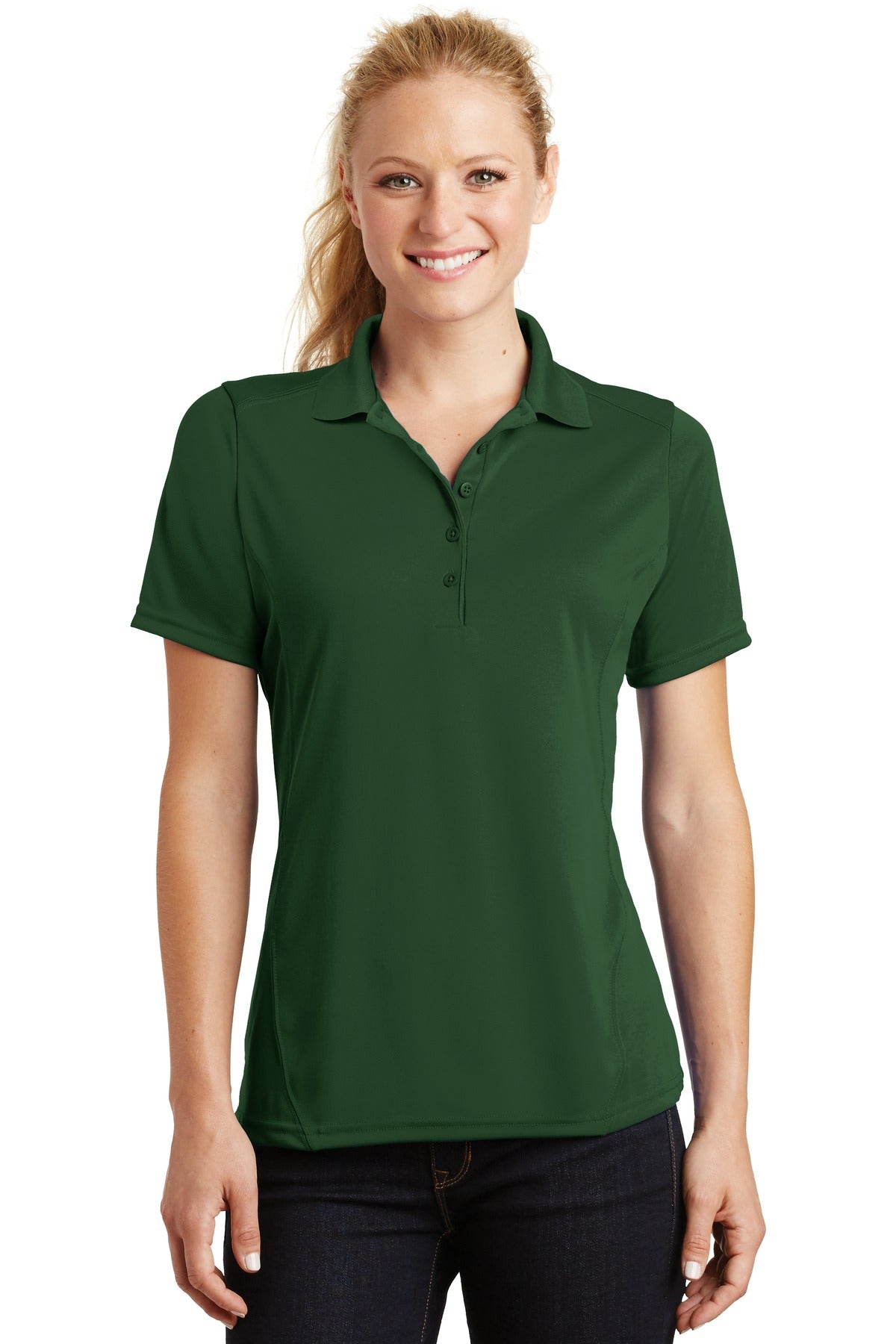 Custom Embroidered - Sport-Tek© Women's Dry Zone© Raglan Accent Polo. L475