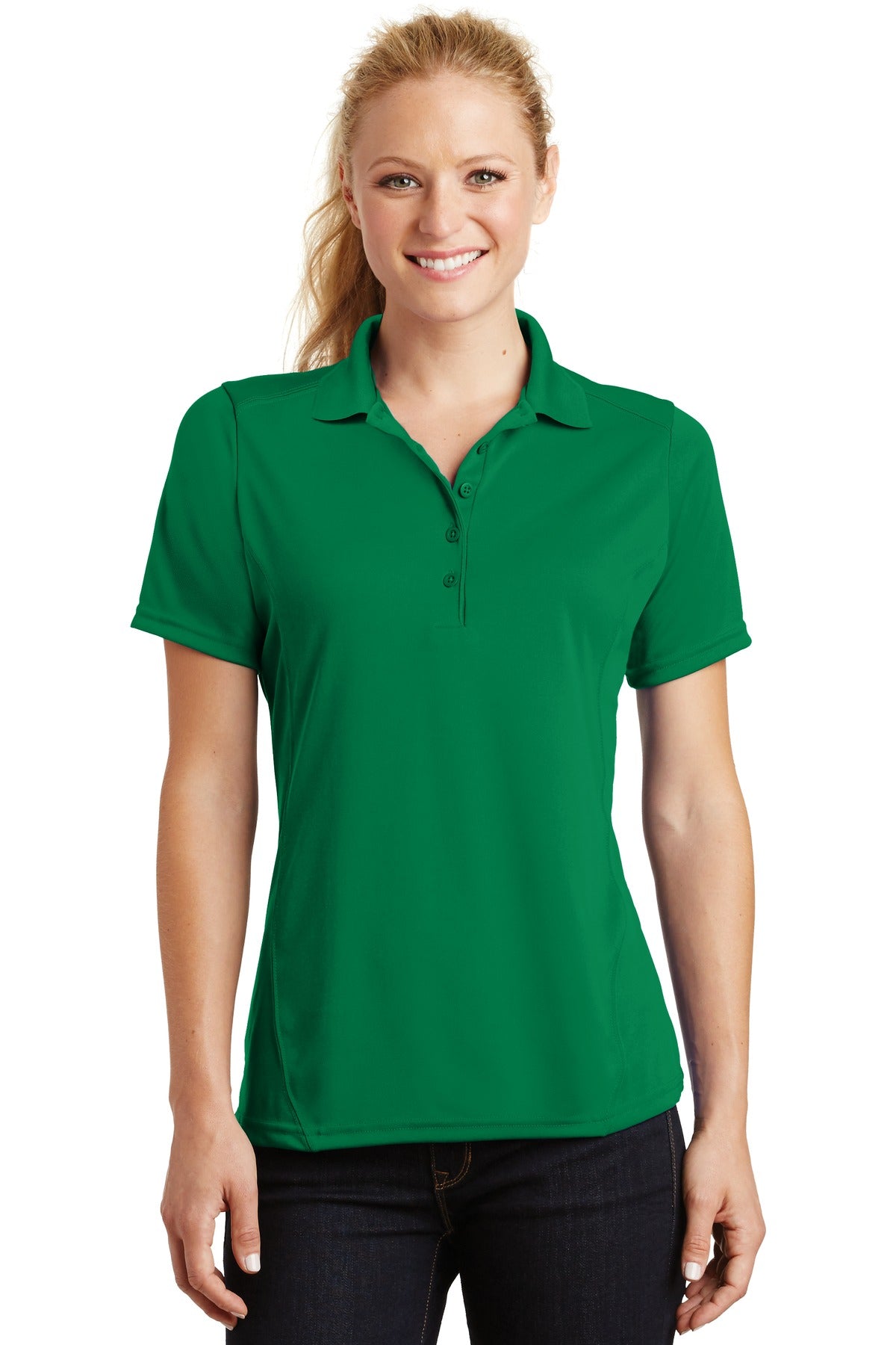 Custom Embroidered - Sport-Tek© Women's Dry Zone© Raglan Accent Polo. L475