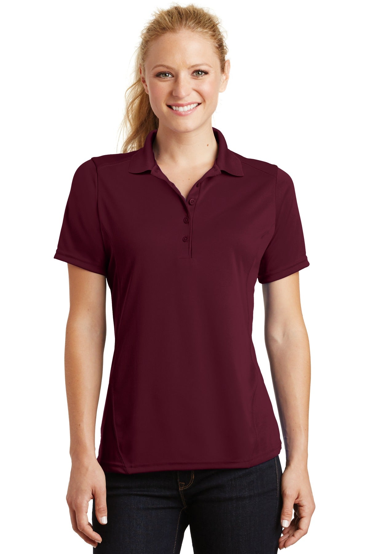 Custom Embroidered - Sport-Tek© Women's Dry Zone© Raglan Accent Polo. L475